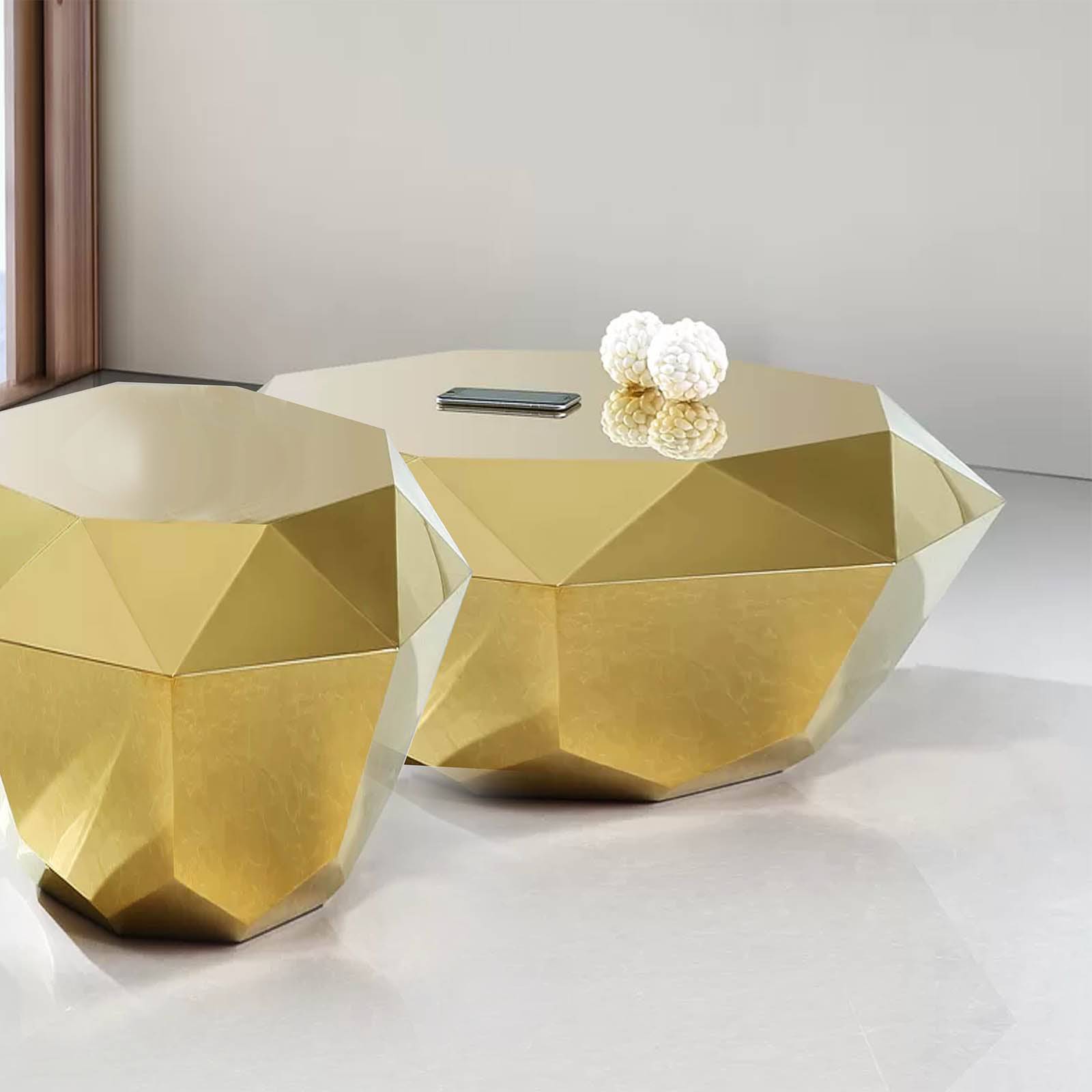 Diamond Center Table Psh-11-G -  Coffee Tables - ebarza Furniture UAE | Shop Modern Furniture in Abu Dhabi & Dubai - مفروشات ايبازرا في الامارات | تسوق اثاث عصري وديكورات مميزة في دبي وابوظبي