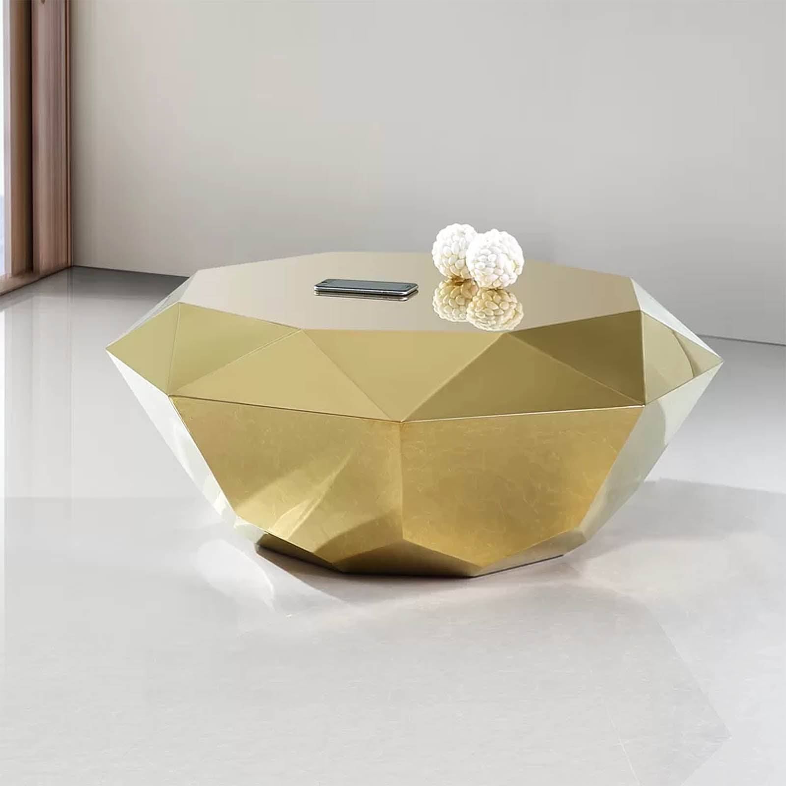 Diamond Center Table Psh-11-G -  Coffee Tables - ebarza Furniture UAE | Shop Modern Furniture in Abu Dhabi & Dubai - مفروشات ايبازرا في الامارات | تسوق اثاث عصري وديكورات مميزة في دبي وابوظبي