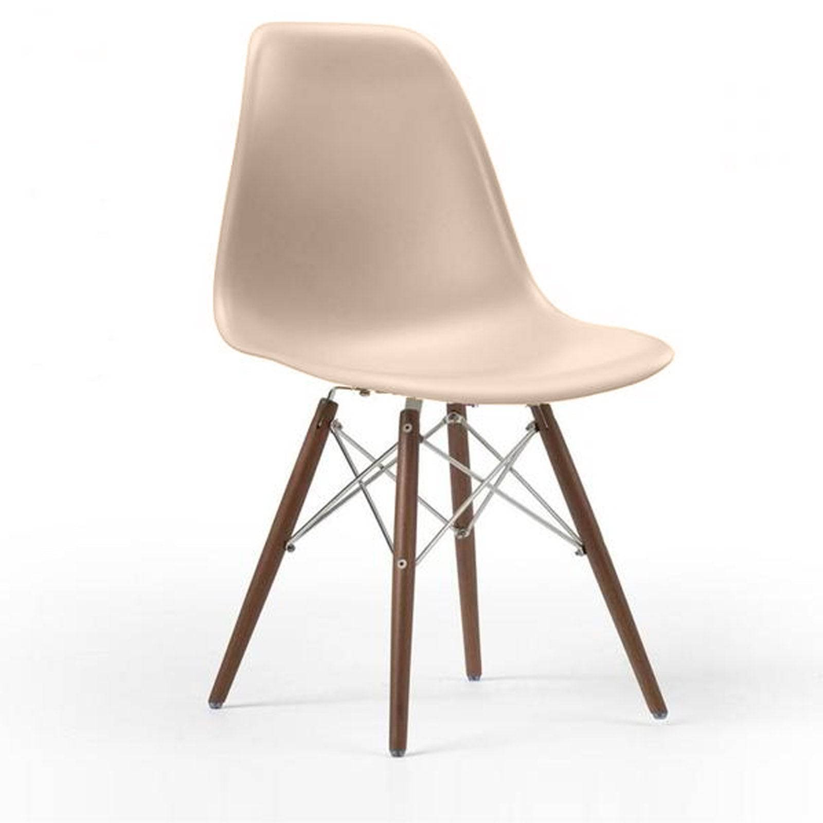 Dining Chair- Plastic- Pc-016Wp-Wood-W -  Chairs - ebarza Furniture UAE | Shop Modern Furniture in Abu Dhabi & Dubai - مفروشات ايبازرا في الامارات | تسوق اثاث عصري وديكورات مميزة في دبي وابوظبي