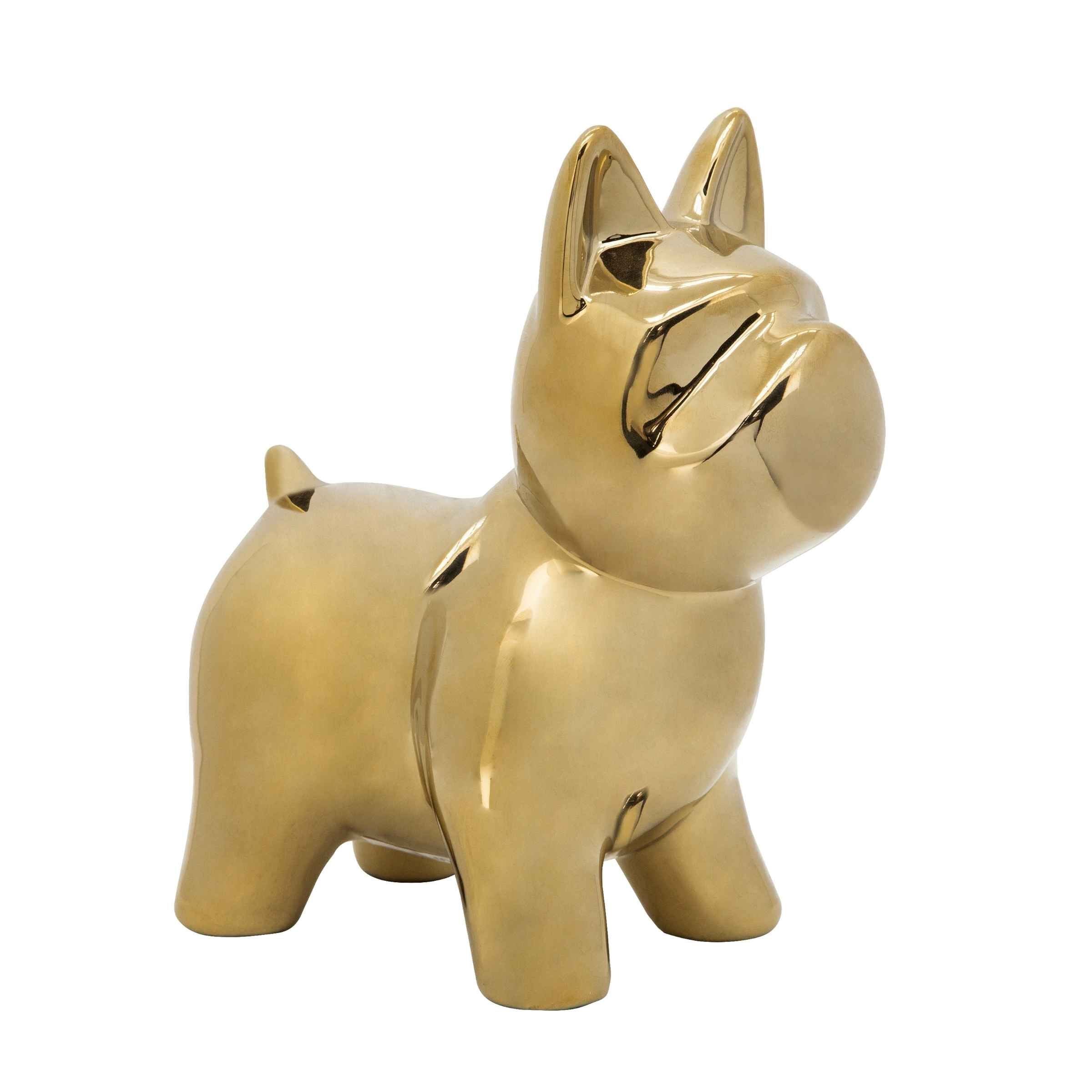 Dog Ceramic Table Décor - Gold 15827-01 -  Home Decor Figurines | ديكور طاولة سيراميك للكلاب - ذهبي - ebarza Furniture UAE | Shop Modern Furniture in Abu Dhabi & Dubai - مفروشات ايبازرا في الامارات | تسوق اثاث عصري وديكورات مميزة في دبي وابوظبي