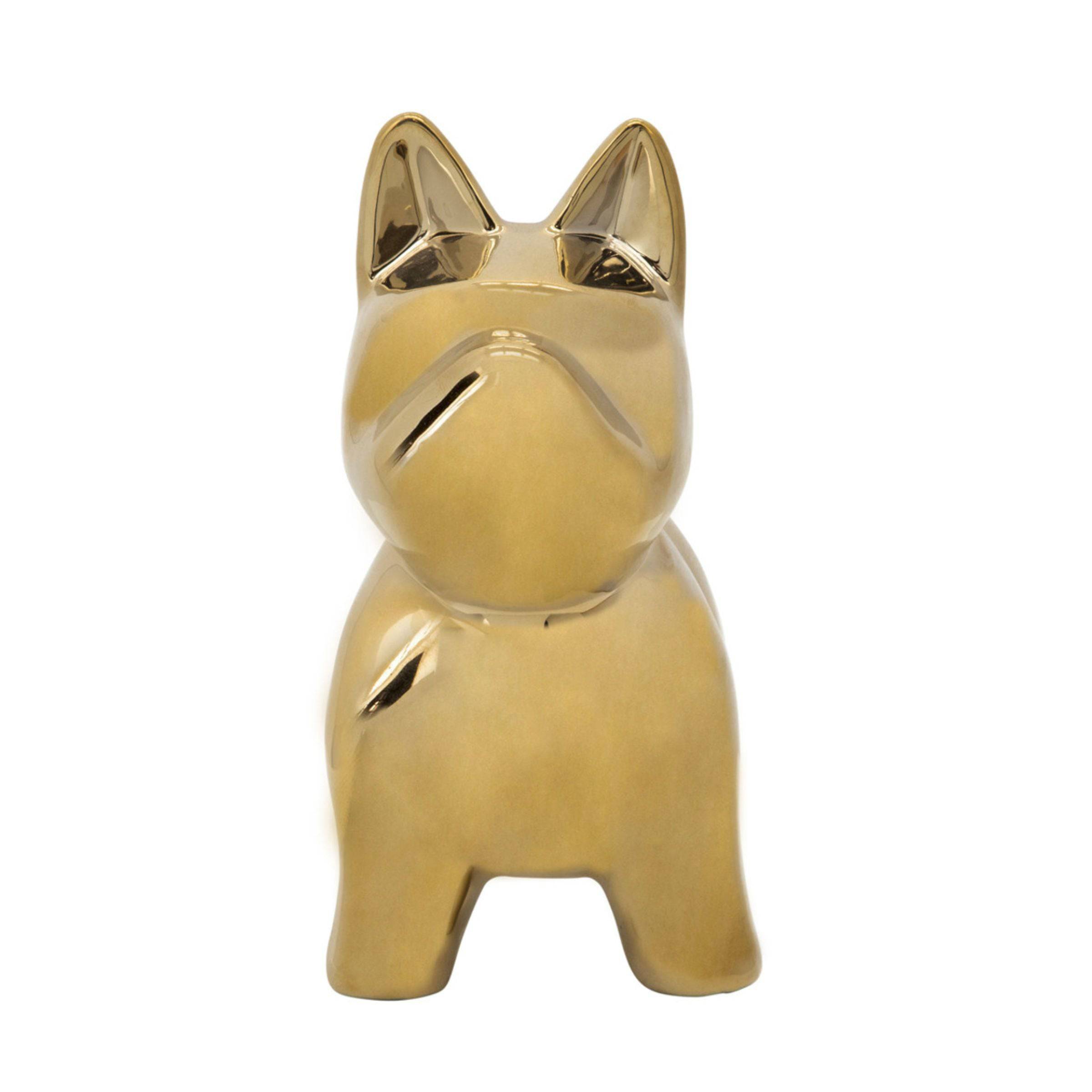 Dog Ceramic Table Décor - Gold 15827-01 -  Home Decor Figurines | ديكور طاولة سيراميك للكلاب - ذهبي - ebarza Furniture UAE | Shop Modern Furniture in Abu Dhabi & Dubai - مفروشات ايبازرا في الامارات | تسوق اثاث عصري وديكورات مميزة في دبي وابوظبي