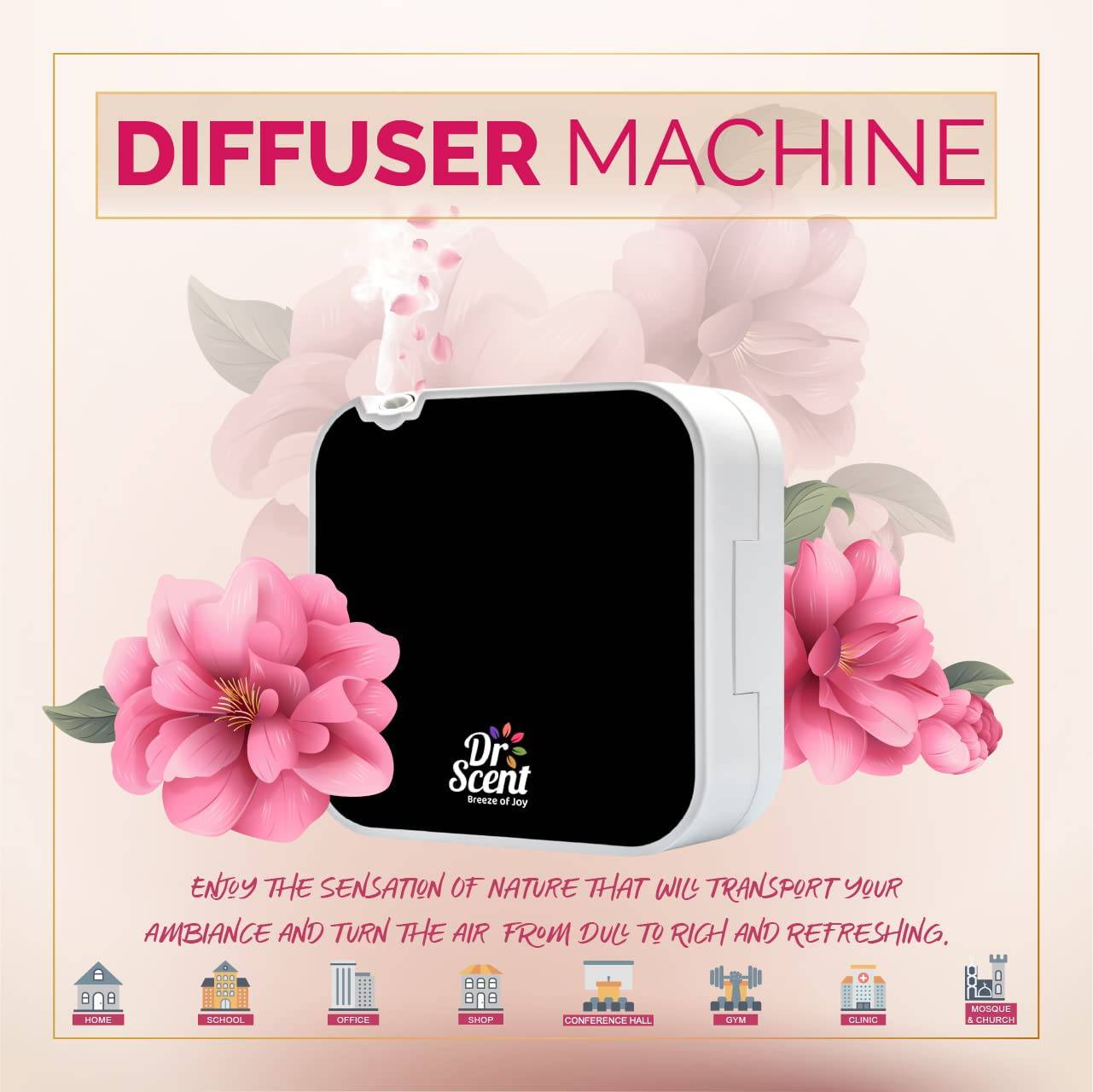 Dr Scent Smart Diffuser Machine With App | Dr Scent (Mini) 3X3M | Dr-Mini -  Home Fragrance | جهاز دكتور سنت مصغرة لتلطيف الجو - ebarza Furniture UAE | Shop Modern Furniture in Abu Dhabi & Dubai - مفروشات ايبازرا في الامارات | تسوق اثاث عصري وديكورات مميزة في دبي وابوظبي