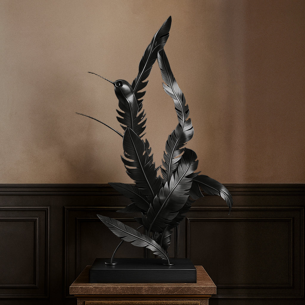 Black Eagle Handcrafted Stainless Steel Artwork Bj2020006 - Black -  Artwork - ebarza Furniture UAE | Shop Modern Furniture in Abu Dhabi & Dubai - مفروشات ايبازرا في الامارات | تسوق اثاث عصري وديكورات مميزة في دبي وابوظبي