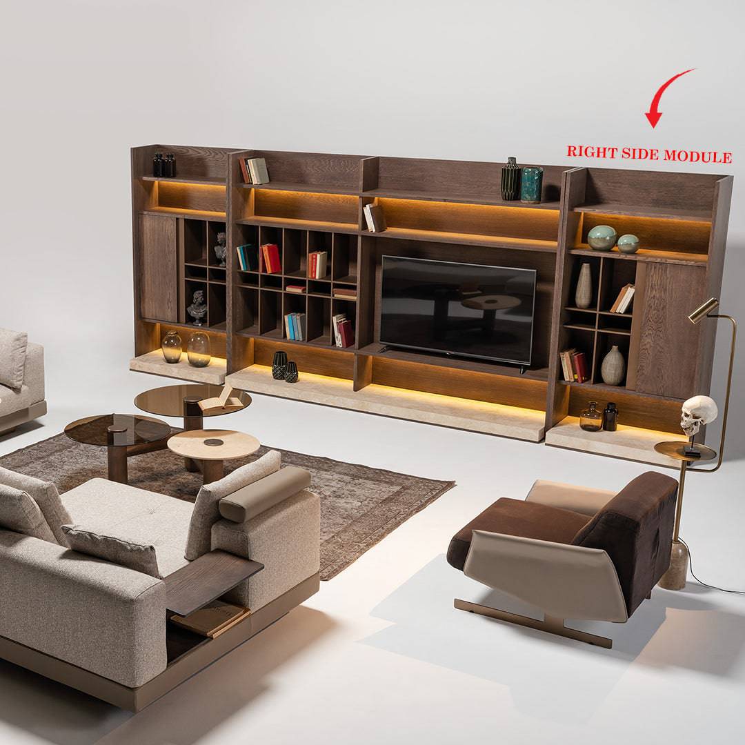 Edessa Wall Unit Right Bookshelf Block Edsa-Wall100L -  TV Units | إديسا خزانة الحائط رف الكتب - ebarza Furniture UAE | Shop Modern Furniture in Abu Dhabi & Dubai - مفروشات ايبازرا في الامارات | تسوق اثاث عصري وديكورات مميزة في دبي وابوظبي