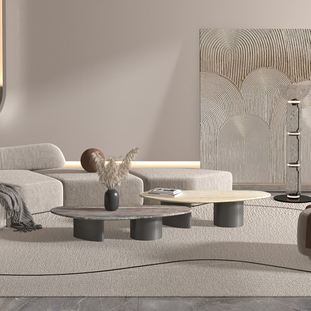 Pre-order 90 Days Delivery Ephesus Travertine Side Table - EB03ST -  Side Tables - ebarza Furniture UAE | Shop Modern Furniture in Abu Dhabi & Dubai - مفروشات ايبازرا في الامارات | تسوق اثاث عصري وديكورات مميزة في دبي وابوظبي