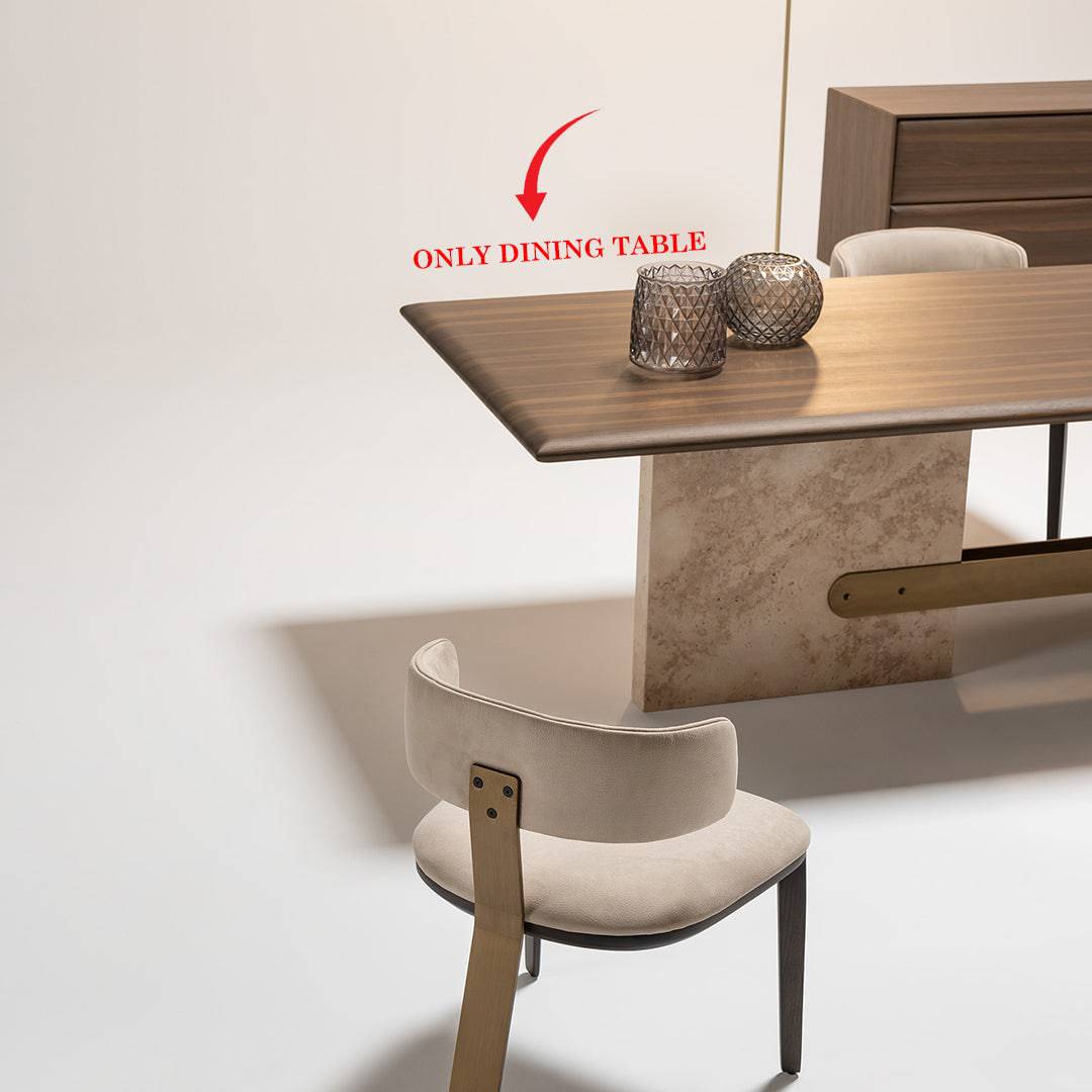 Era Dining Table With Marble Leg Era-Dining -  Dining Tables | إيرا طاولة طعام بساق رخامية - ebarza Furniture UAE | Shop Modern Furniture in Abu Dhabi & Dubai - مفروشات ايبازرا في الامارات | تسوق اثاث عصري وديكورات مميزة في دبي وابوظبي