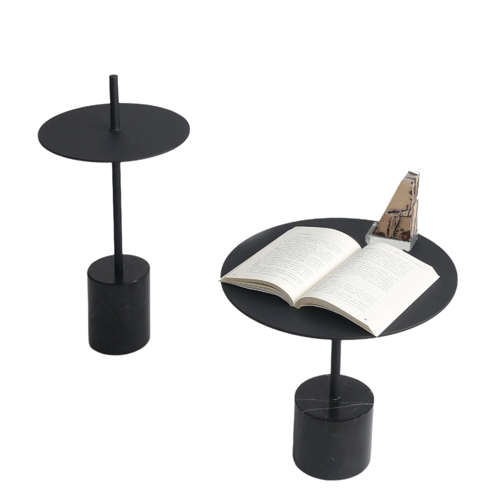 Espoo Marble Side Table Ct8684-32B-Bk -  Side Tables - ebarza Furniture UAE | Shop Modern Furniture in Abu Dhabi & Dubai - مفروشات ايبازرا في الامارات | تسوق اثاث عصري وديكورات مميزة في دبي وابوظبي