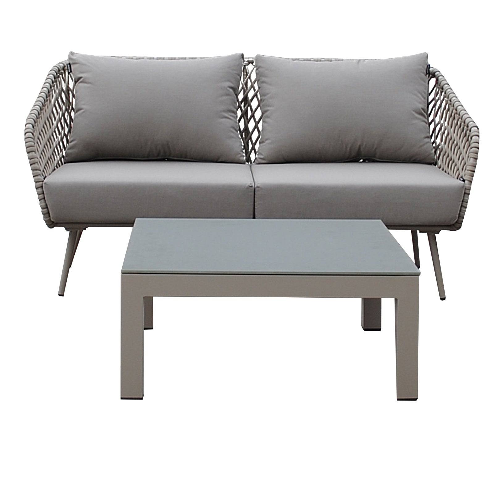 Evolve 2 Seater  Outdoor Sofa 28510101 -  Outdoor Sofas | صوفا خارجية من إيفولف بمقعدين - ebarza Furniture UAE | Shop Modern Furniture in Abu Dhabi & Dubai - مفروشات ايبازرا في الامارات | تسوق اثاث عصري وديكورات مميزة في دبي وابوظبي