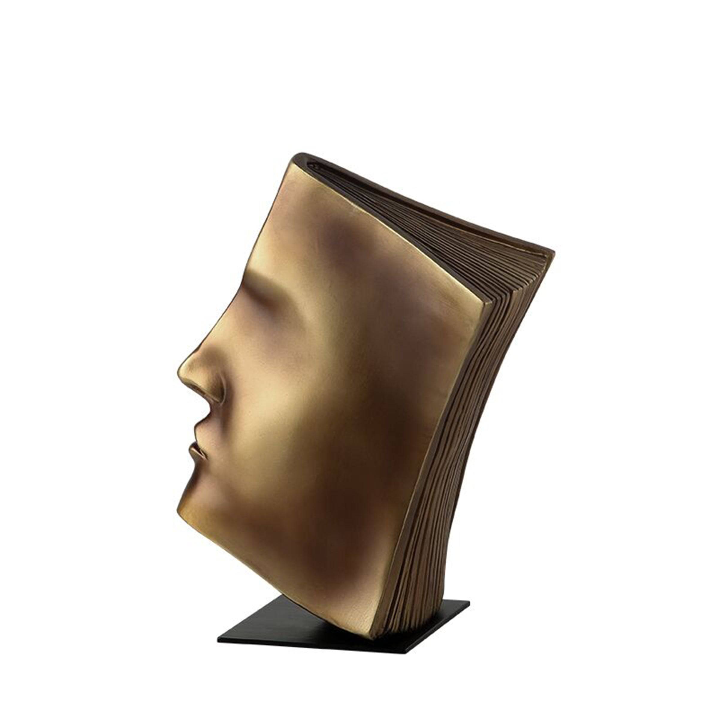 Face Book Ornament Copper Fc-Sz2150A -  Home Decor Figurines | ديكور كتاب الوجه البشري باللون النحاسي - ebarza Furniture UAE | Shop Modern Furniture in Abu Dhabi & Dubai - مفروشات ايبازرا في الامارات | تسوق اثاث عصري وديكورات مميزة في دبي وابوظبي