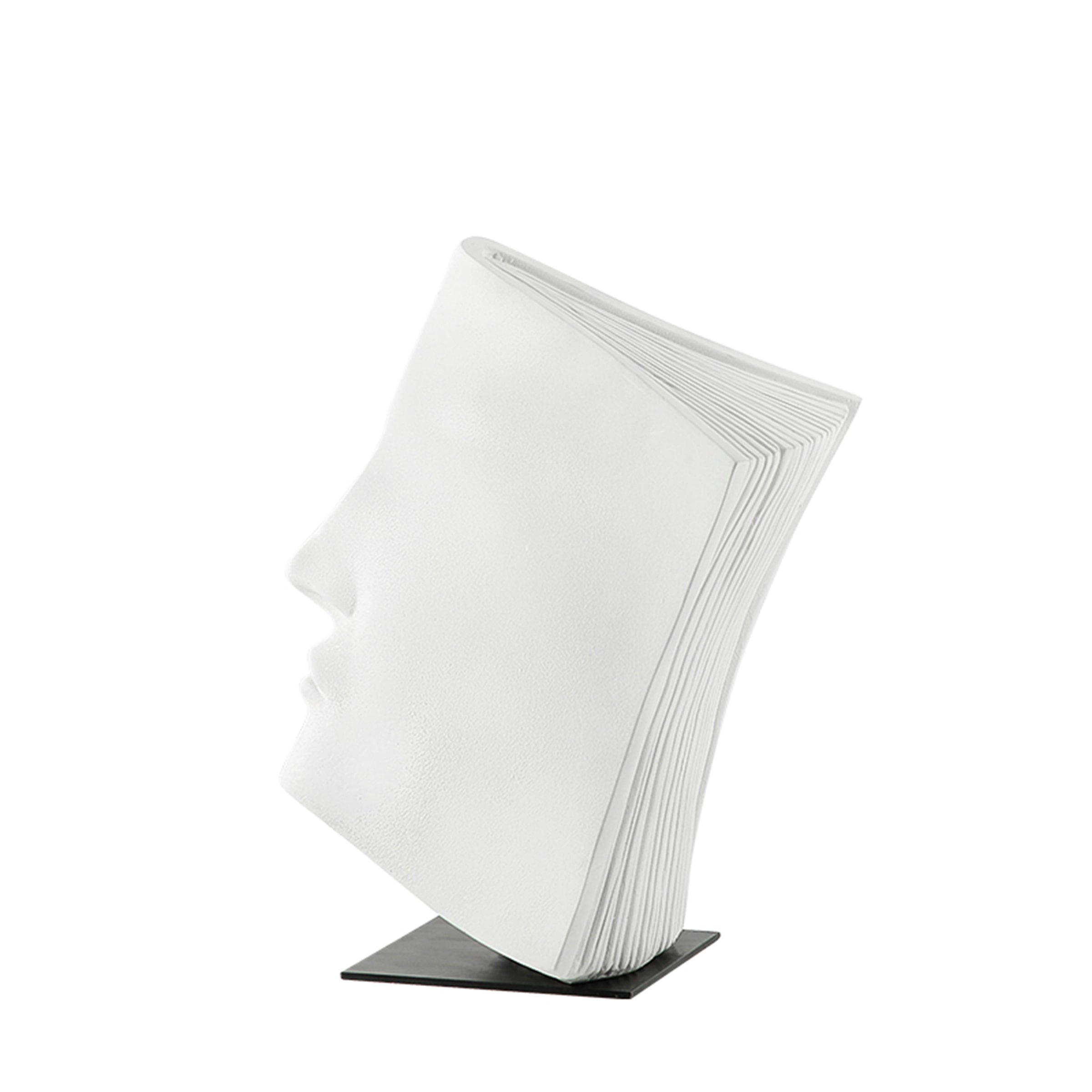 Face Book Ornament White Fc-Sz2150B -  Home Decor Figurines | ديكور كتاب الوجه البشري باللون الابيض - ebarza Furniture UAE | Shop Modern Furniture in Abu Dhabi & Dubai - مفروشات ايبازرا في الامارات | تسوق اثاث عصري وديكورات مميزة في دبي وابوظبي