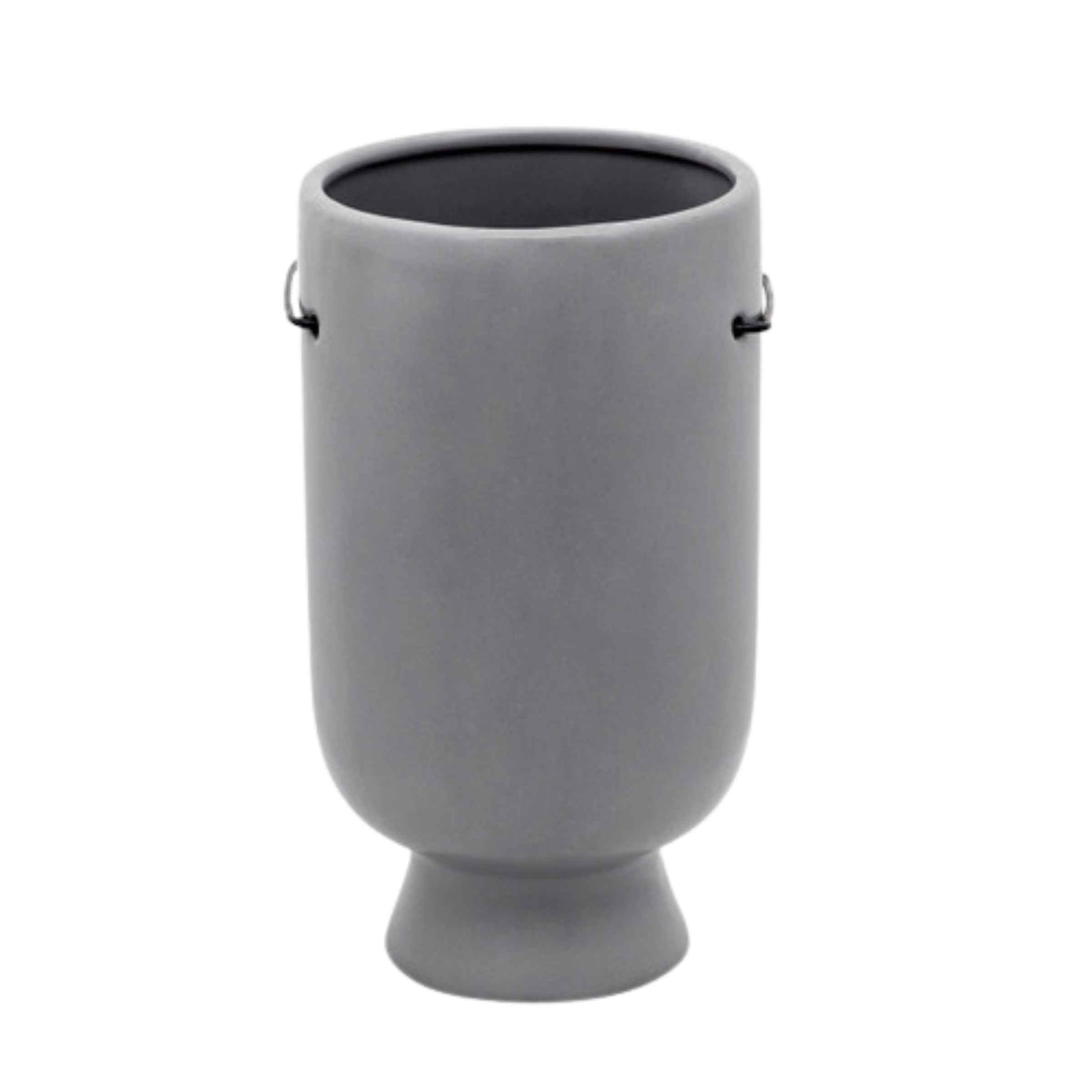 Face With Glasses Vase 22 Cm - Gray 15825-01 -  Vases | وجه مع زجاج زهرية 22 سم - رمادي - ebarza Furniture UAE | Shop Modern Furniture in Abu Dhabi & Dubai - مفروشات ايبازرا في الامارات | تسوق اثاث عصري وديكورات مميزة في دبي وابوظبي