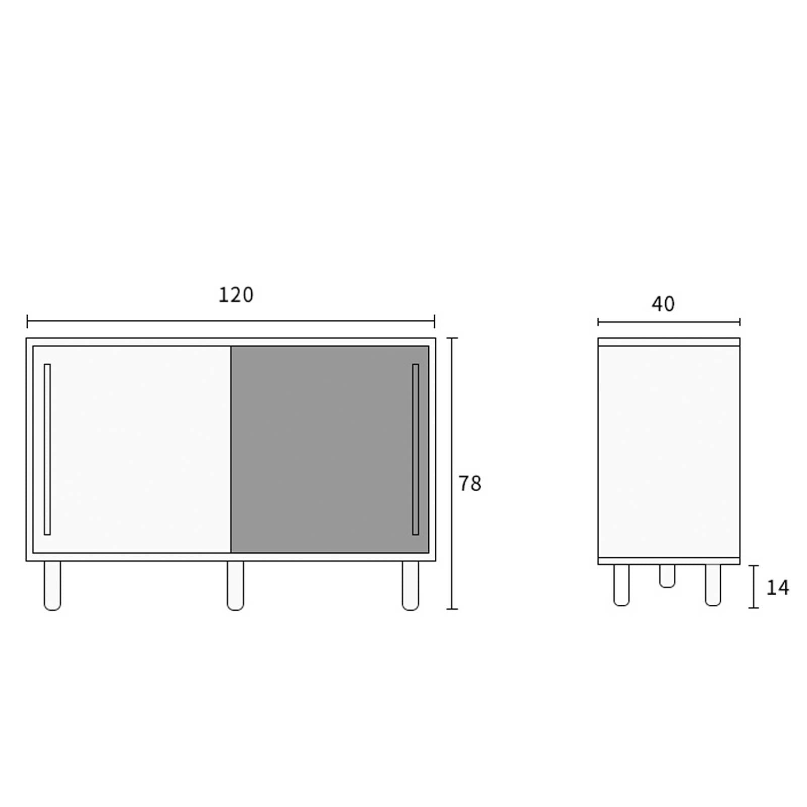 Flen Sideboard/Console/Shoesrack  Ll-004 -  Sideboards - ebarza Furniture UAE | Shop Modern Furniture in Abu Dhabi & Dubai - مفروشات ايبازرا في الامارات | تسوق اثاث عصري وديكورات مميزة في دبي وابوظبي