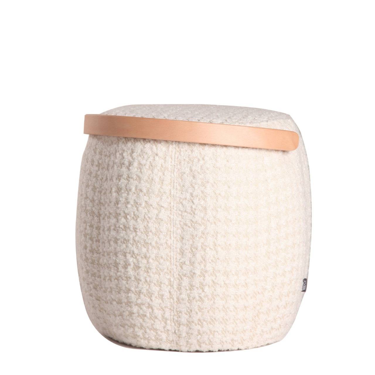 Flora Pouf Bakrac-N-White -  Poufs | بوف فلورا - ebarza Furniture UAE | Shop Modern Furniture in Abu Dhabi & Dubai - مفروشات ايبازرا في الامارات | تسوق اثاث عصري وديكورات مميزة في دبي وابوظبي