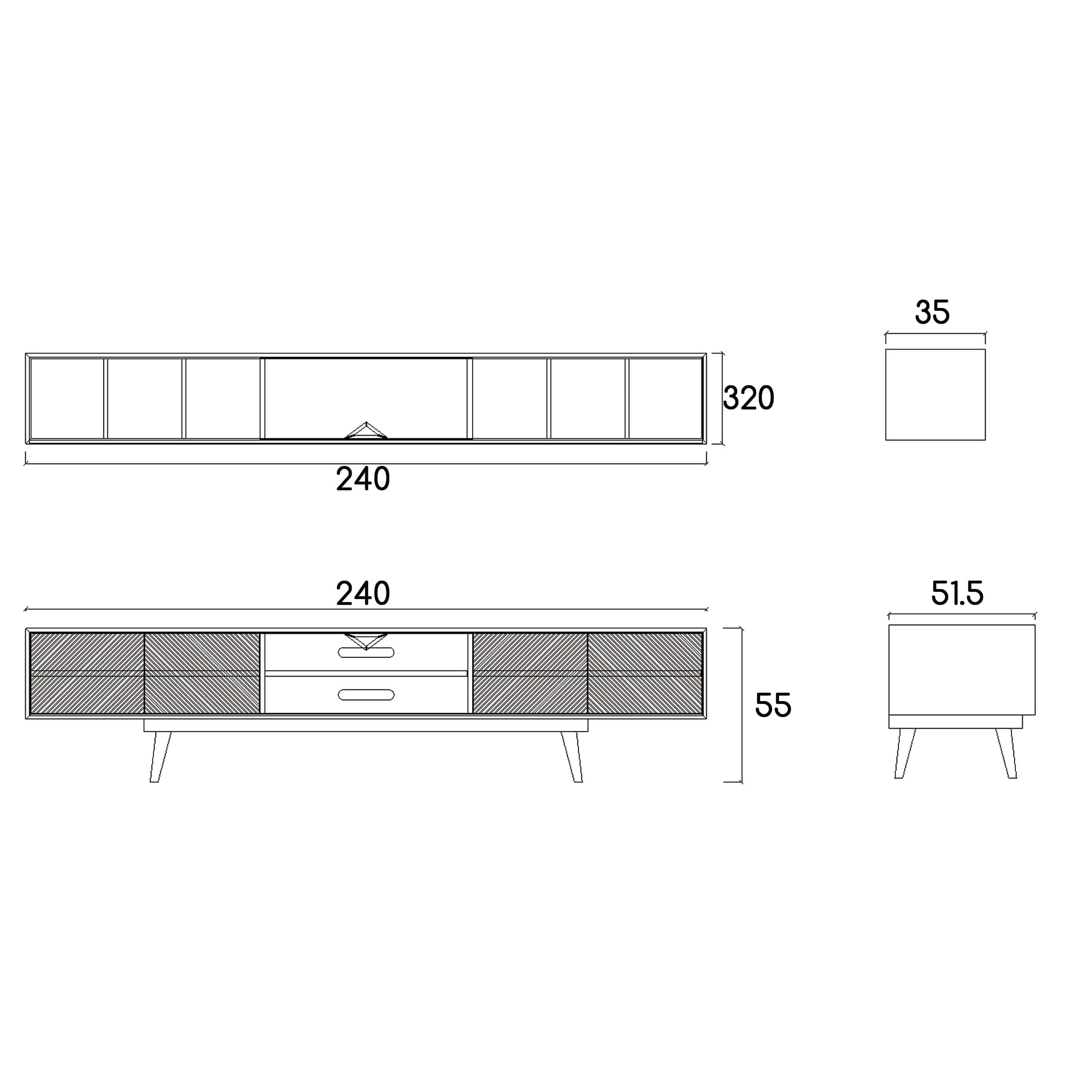 Florya Tv Unit Flor0099 -  TV Units | طاولة تلفزيون فلوريا - ebarza Furniture UAE | Shop Modern Furniture in Abu Dhabi & Dubai - مفروشات ايبازرا في الامارات | تسوق اثاث عصري وديكورات مميزة في دبي وابوظبي