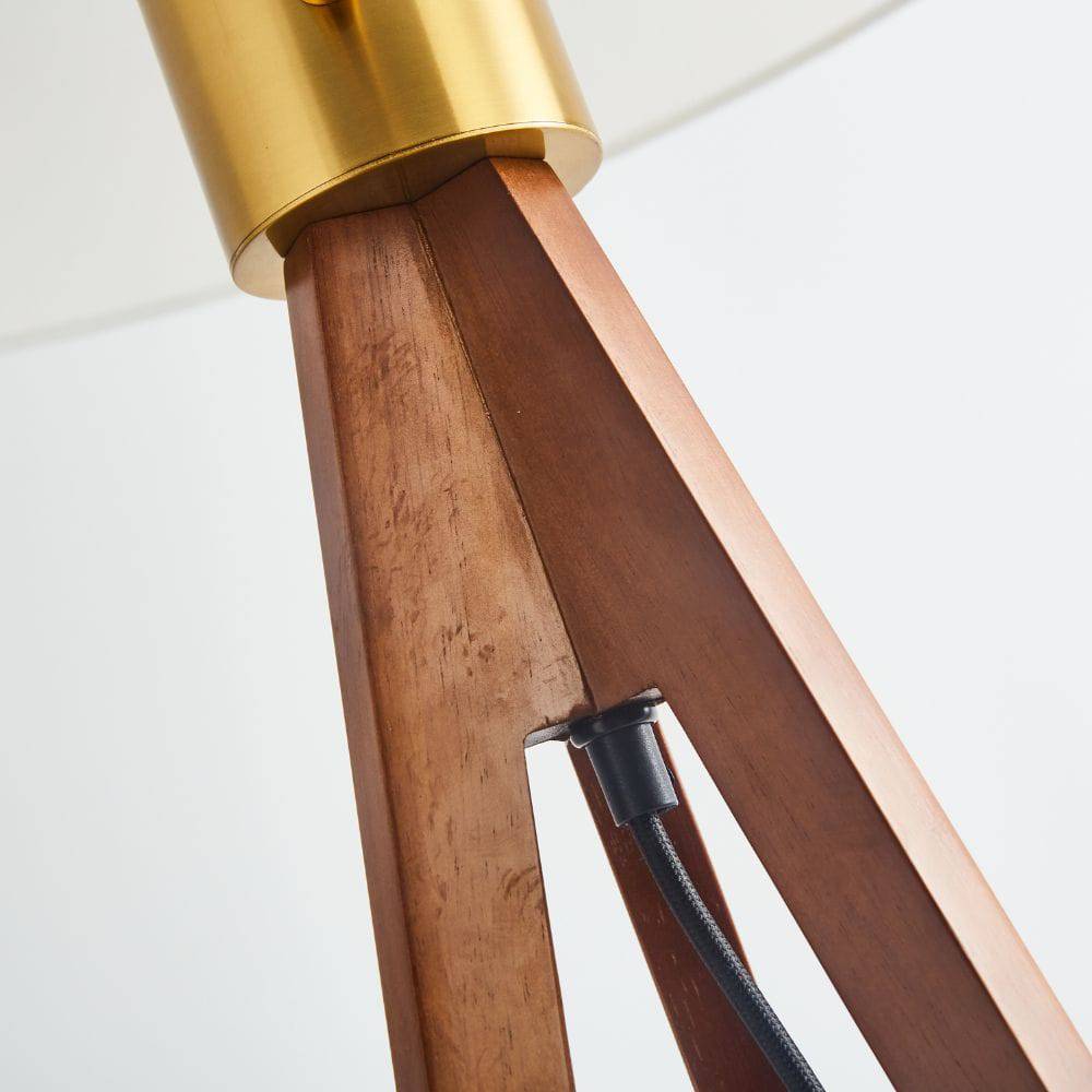 Gem Wooden Tripod Floor Lamp Cy-Ltd-1000 -  Floor Lamps | مصباح أرضي خشبي ثلاثي القوائم من جوهرة - ebarza Furniture UAE | Shop Modern Furniture in Abu Dhabi & Dubai - مفروشات ايبازرا في الامارات | تسوق اثاث عصري وديكورات مميزة في دبي وابوظبي