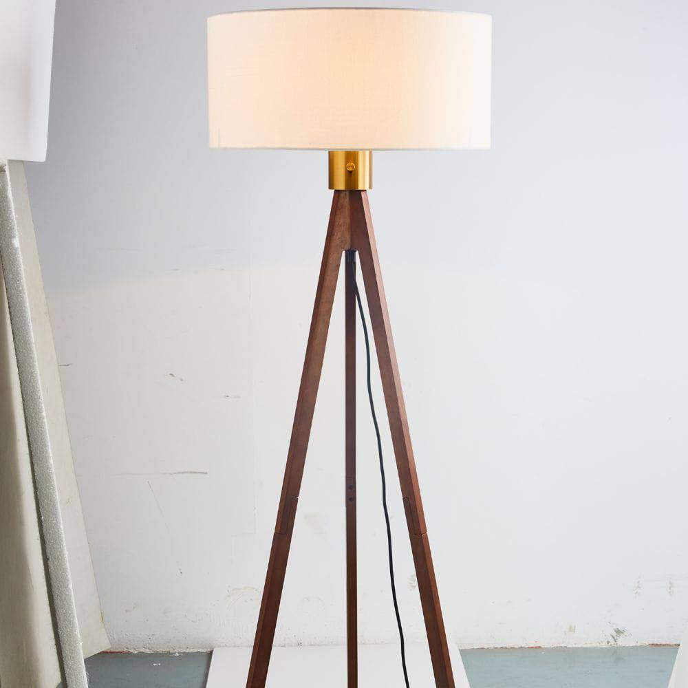 Gem Wooden Tripod Floor Lamp Cy-Ltd-1000 -  Floor Lamps | مصباح أرضي خشبي ثلاثي القوائم من جوهرة - ebarza Furniture UAE | Shop Modern Furniture in Abu Dhabi & Dubai - مفروشات ايبازرا في الامارات | تسوق اثاث عصري وديكورات مميزة في دبي وابوظبي