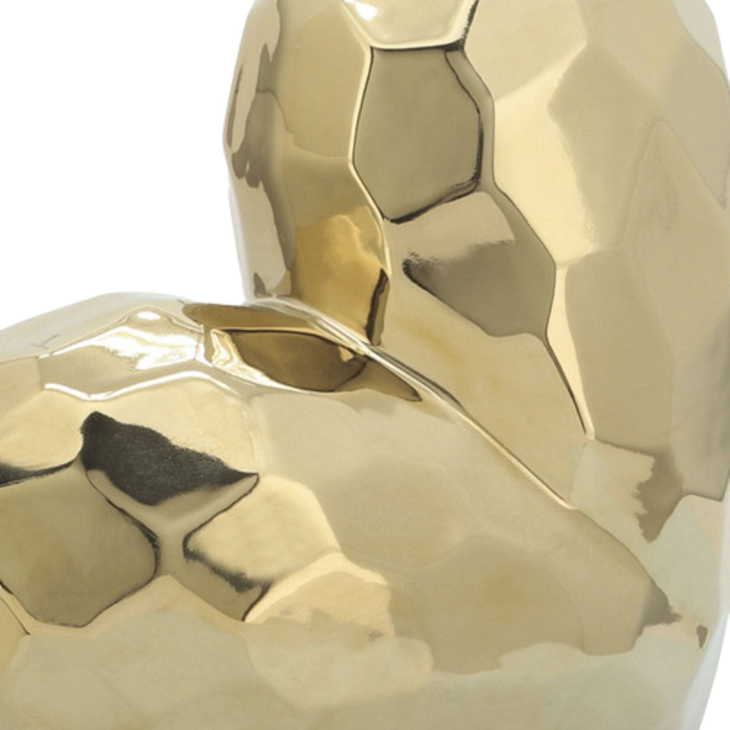 Gold Ceramic Heart 13216-01 -  Home Decor Figurines | قلب سيراميك ذهبي - ebarza Furniture UAE | Shop Modern Furniture in Abu Dhabi & Dubai - مفروشات ايبازرا في الامارات | تسوق اثاث عصري وديكورات مميزة في دبي وابوظبي