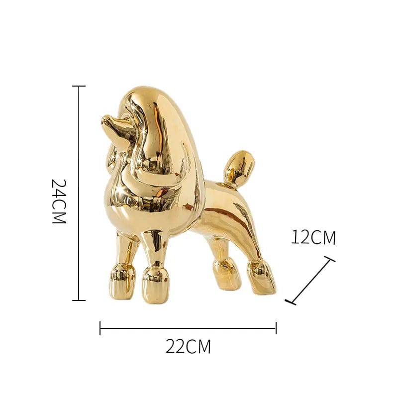 Gold Standing Dog -A Fa-D21071A -  Home Decor Figurines | ديكورالكلب الذهبي الواقف - ebarza Furniture UAE | Shop Modern Furniture in Abu Dhabi & Dubai - مفروشات ايبازرا في الامارات | تسوق اثاث عصري وديكورات مميزة في دبي وابوظبي