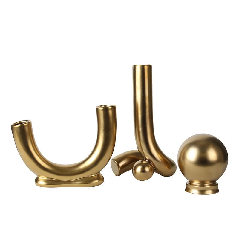 Golden Abstract Decoration-B Fa-D2029C -  Home Decor Figurines - ebarza Furniture UAE | Shop Modern Furniture in Abu Dhabi & Dubai - مفروشات ايبازرا في الامارات | تسوق اثاث عصري وديكورات مميزة في دبي وابوظبي