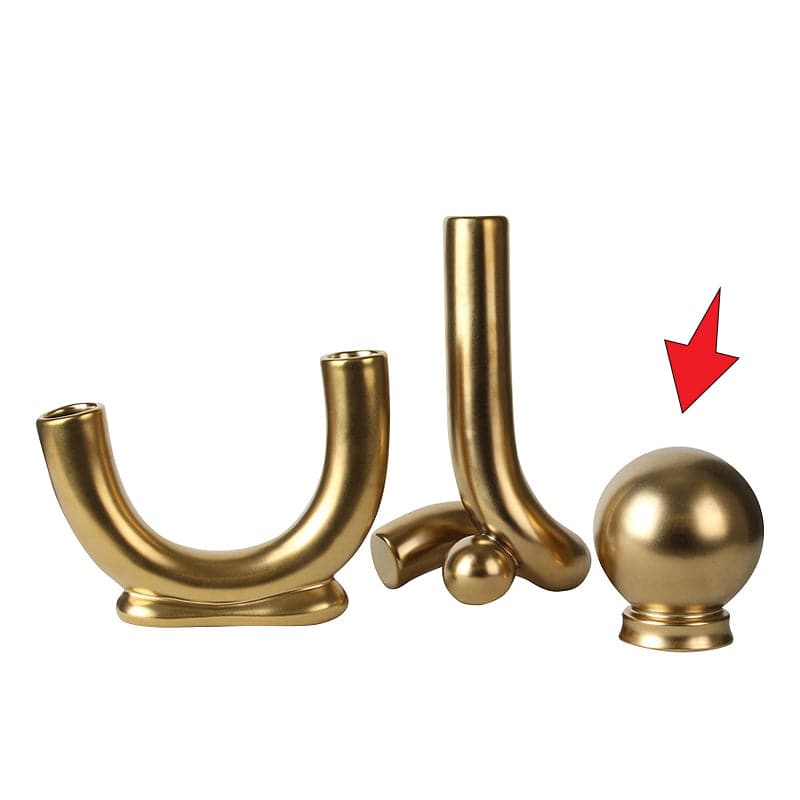 Golden Abstract Decoration-D Fa-D2029D -  Home Decor Figurines - ebarza Furniture UAE | Shop Modern Furniture in Abu Dhabi & Dubai - مفروشات ايبازرا في الامارات | تسوق اثاث عصري وديكورات مميزة في دبي وابوظبي