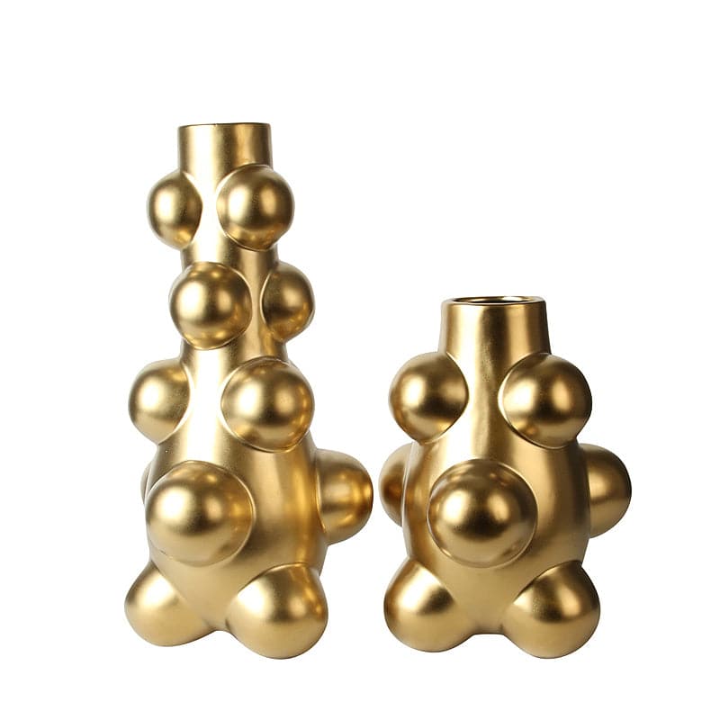 Golden Balls Ceramic Vase-A Fa-D2011A -  Home Decor Figurines - ebarza Furniture UAE | Shop Modern Furniture in Abu Dhabi & Dubai - مفروشات ايبازرا في الامارات | تسوق اثاث عصري وديكورات مميزة في دبي وابوظبي