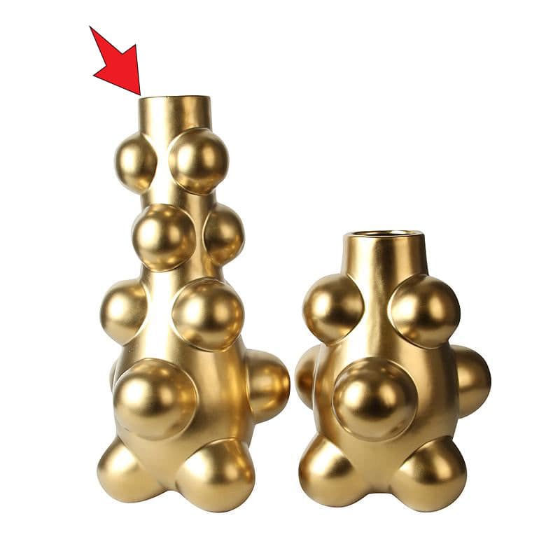 Golden Balls Ceramic Vase-A Fa-D2011A -  Home Decor Figurines - ebarza Furniture UAE | Shop Modern Furniture in Abu Dhabi & Dubai - مفروشات ايبازرا في الامارات | تسوق اثاث عصري وديكورات مميزة في دبي وابوظبي