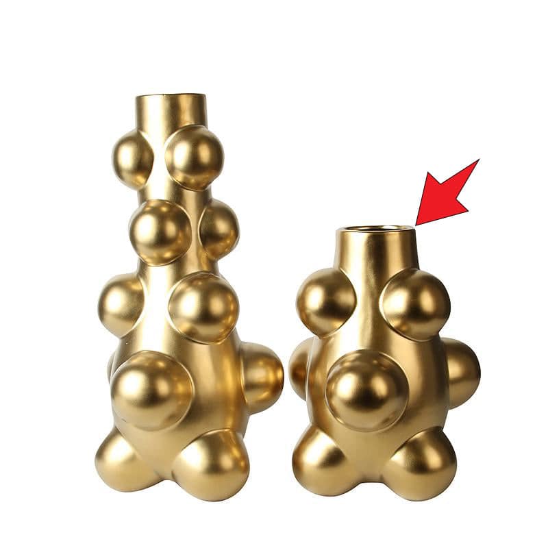 Golden Balls Ceramic Vase-B Fa-D2011B -  Home Decor Figurines - ebarza Furniture UAE | Shop Modern Furniture in Abu Dhabi & Dubai - مفروشات ايبازرا في الامارات | تسوق اثاث عصري وديكورات مميزة في دبي وابوظبي