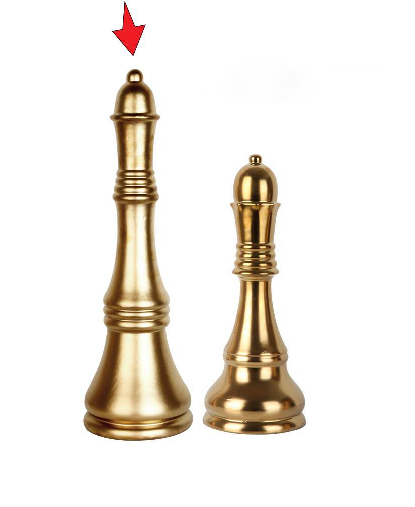 Golden Chess  Decorative-Queen A Fa-D1923A -  Home Decor Figurines - ebarza Furniture UAE | Shop Modern Furniture in Abu Dhabi & Dubai - مفروشات ايبازرا في الامارات | تسوق اثاث عصري وديكورات مميزة في دبي وابوظبي