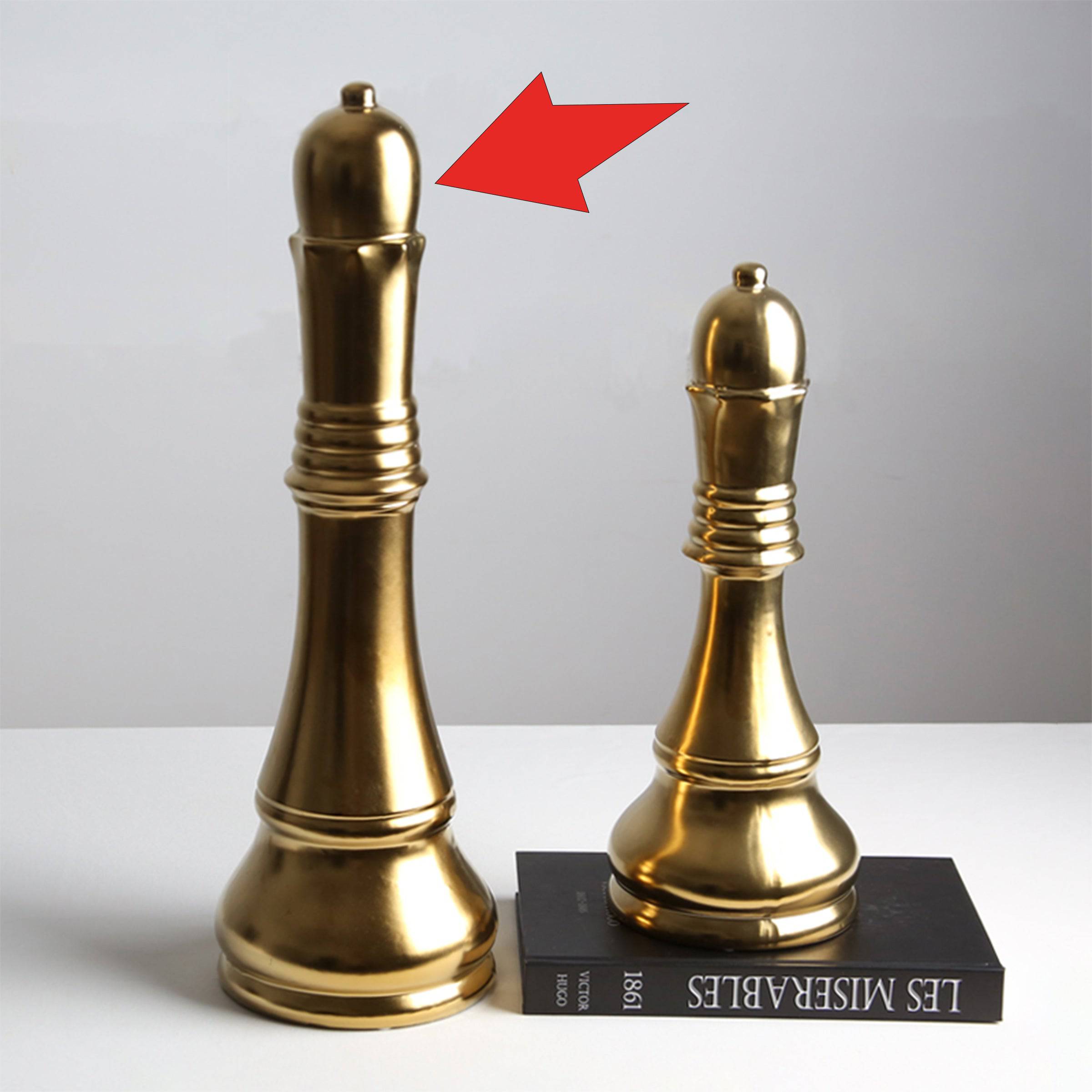 Golden Chess  Decorative-Queen A Fa-D1923A -  Home Decor Figurines - ebarza Furniture UAE | Shop Modern Furniture in Abu Dhabi & Dubai - مفروشات ايبازرا في الامارات | تسوق اثاث عصري وديكورات مميزة في دبي وابوظبي