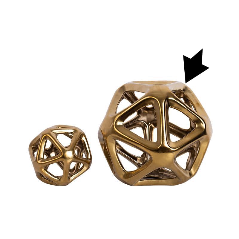 Golden Geometric Ceramic Ball Decoration-A Fa-D2117A -  Home Decor Figurines - ebarza Furniture UAE | Shop Modern Furniture in Abu Dhabi & Dubai - مفروشات ايبازرا في الامارات | تسوق اثاث عصري وديكورات مميزة في دبي وابوظبي