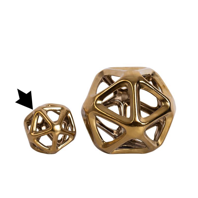 Golden Geometric Ceramic Ball Decoration-B Fa-D2117B -  Home Decor Figurines - ebarza Furniture UAE | Shop Modern Furniture in Abu Dhabi & Dubai - مفروشات ايبازرا في الامارات | تسوق اثاث عصري وديكورات مميزة في دبي وابوظبي