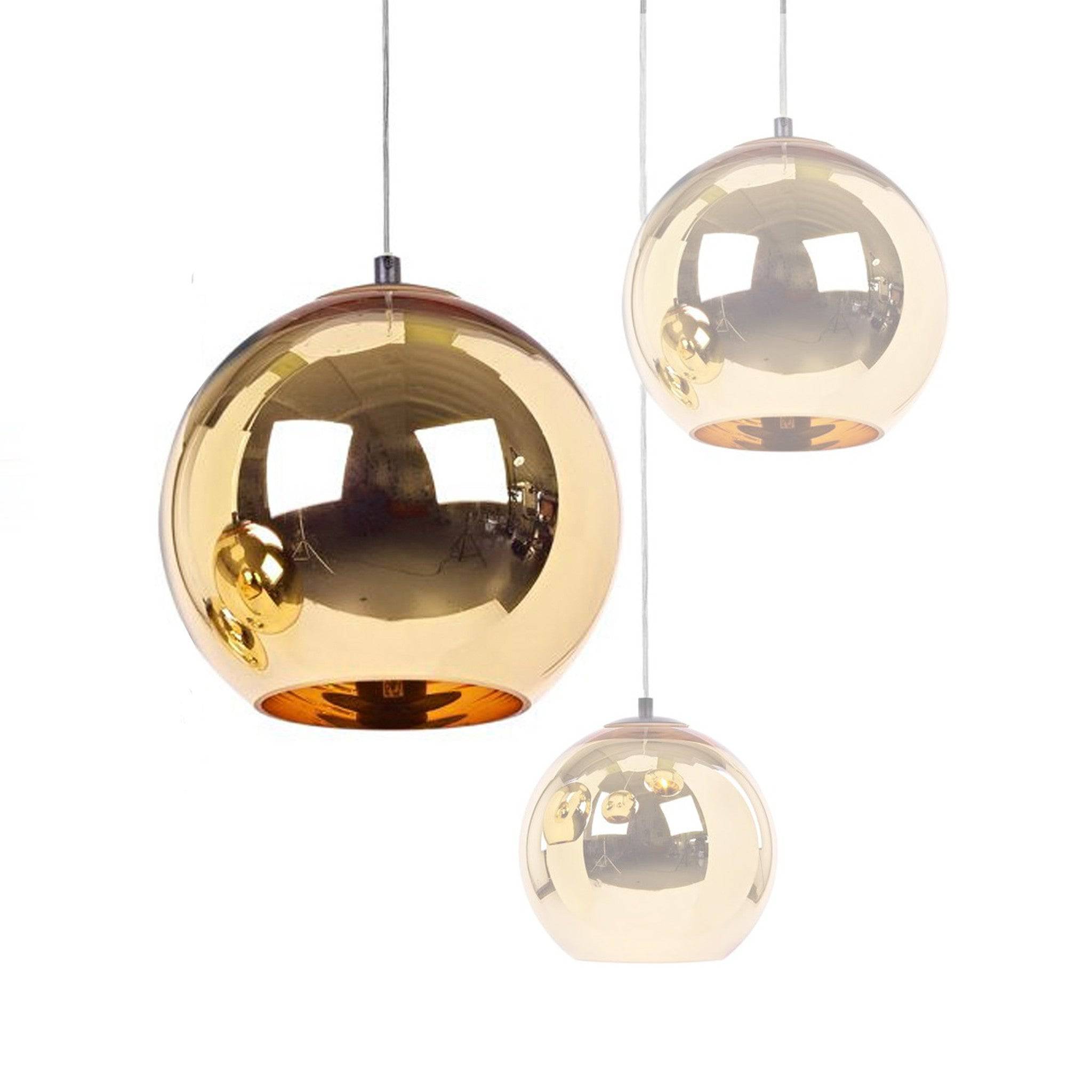 Golden Glass Ball Pendant Lamp 40Cm Bp0184-40 Bp10146-40 -  Pendant Lamps | مصباح معلق الكرة الزجاجية الذهبية - ebarza Furniture UAE | Shop Modern Furniture in Abu Dhabi & Dubai - مفروشات ايبازرا في الامارات | تسوق اثاث عصري وديكورات مميزة في دبي وابوظبي