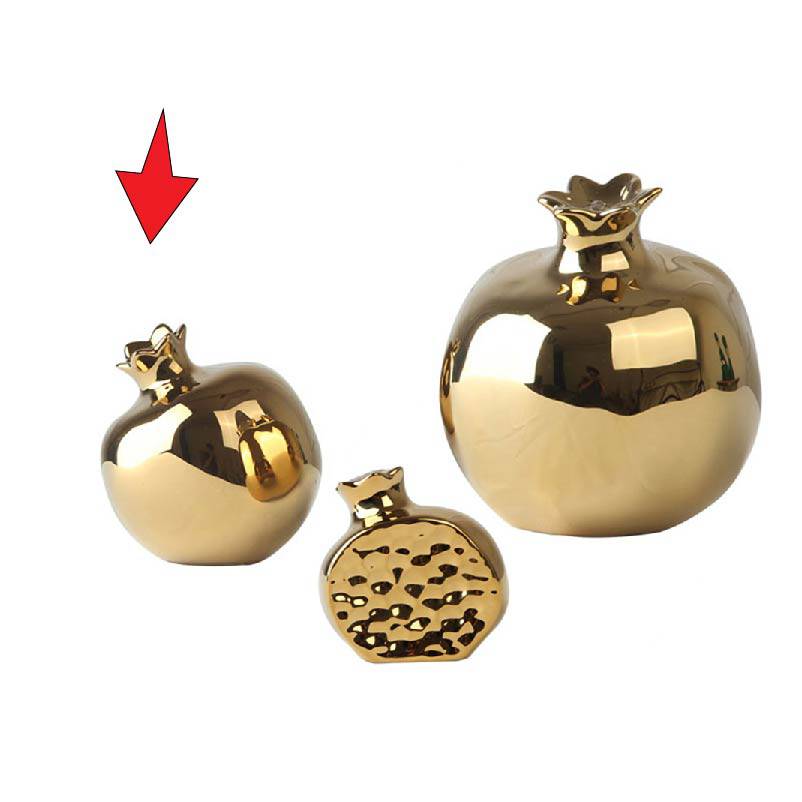 Golden Pomegranate Decor Fl-D405 -  Home Decor Figurines | ديكور ذهبي على شكل حبة الرمان - ebarza Furniture UAE | Shop Modern Furniture in Abu Dhabi & Dubai - مفروشات ايبازرا في الامارات | تسوق اثاث عصري وديكورات مميزة في دبي وابوظبي