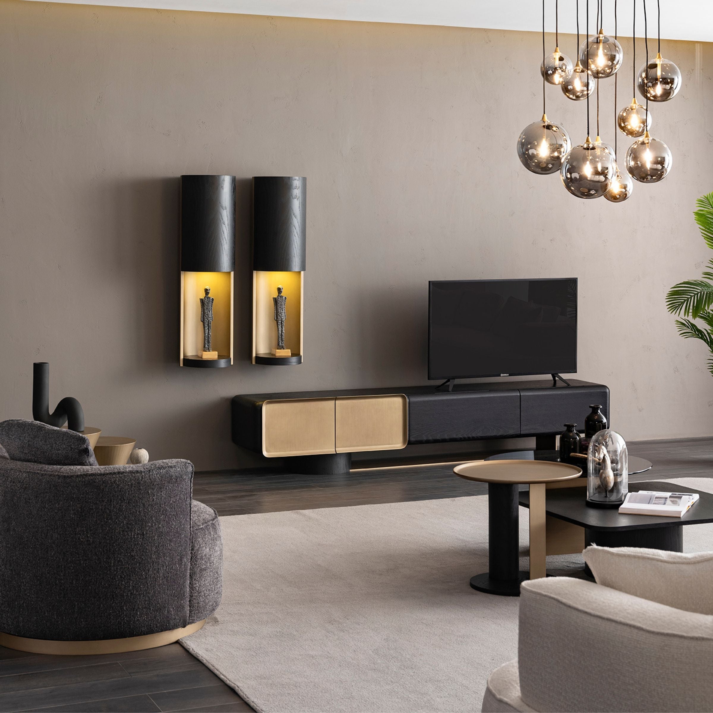 Display Item - Grande Set of 2 Wall shelves  ORXGRND-TVU255 Nakheel -  DISPLAY ITEM - ebarza Furniture UAE | Shop Modern Furniture in Abu Dhabi & Dubai - مفروشات ايبازرا في الامارات | تسوق اثاث عصري وديكورات مميزة في دبي وابوظبي