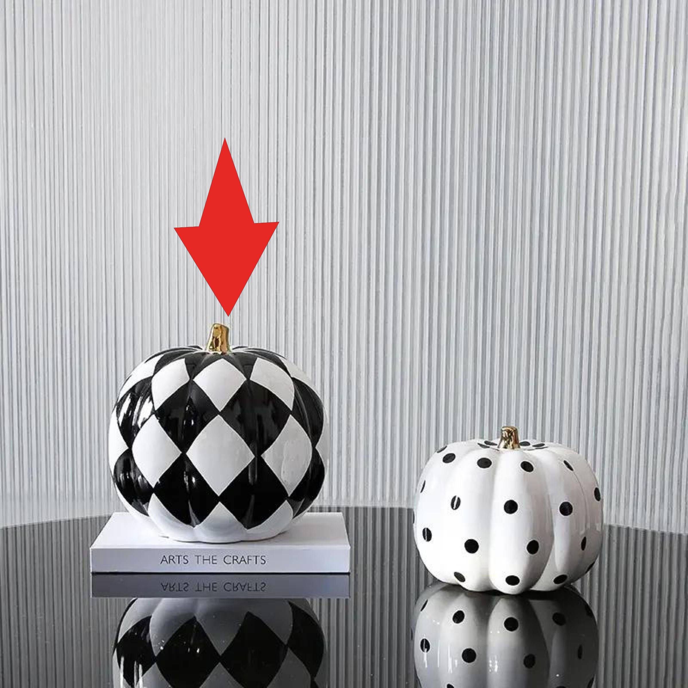 Grid Pumpkin Decoration-A Fa-D1988A -  Home Decor Figurines - ebarza Furniture UAE | Shop Modern Furniture in Abu Dhabi & Dubai - مفروشات ايبازرا في الامارات | تسوق اثاث عصري وديكورات مميزة في دبي وابوظبي