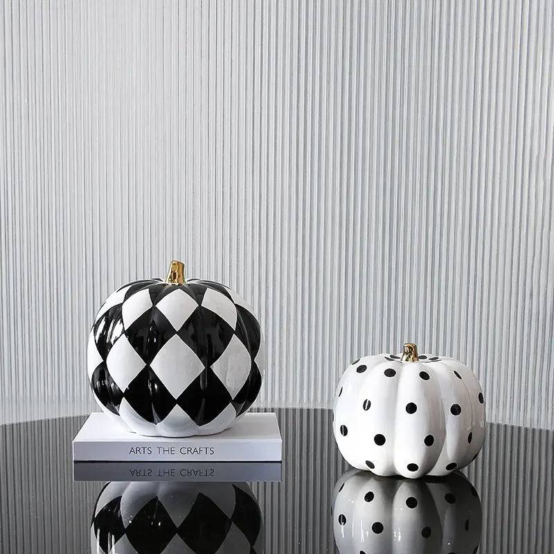 Grid Pumpkin Decoration-A Fa-D1988A -  Home Decor Figurines - ebarza Furniture UAE | Shop Modern Furniture in Abu Dhabi & Dubai - مفروشات ايبازرا في الامارات | تسوق اثاث عصري وديكورات مميزة في دبي وابوظبي