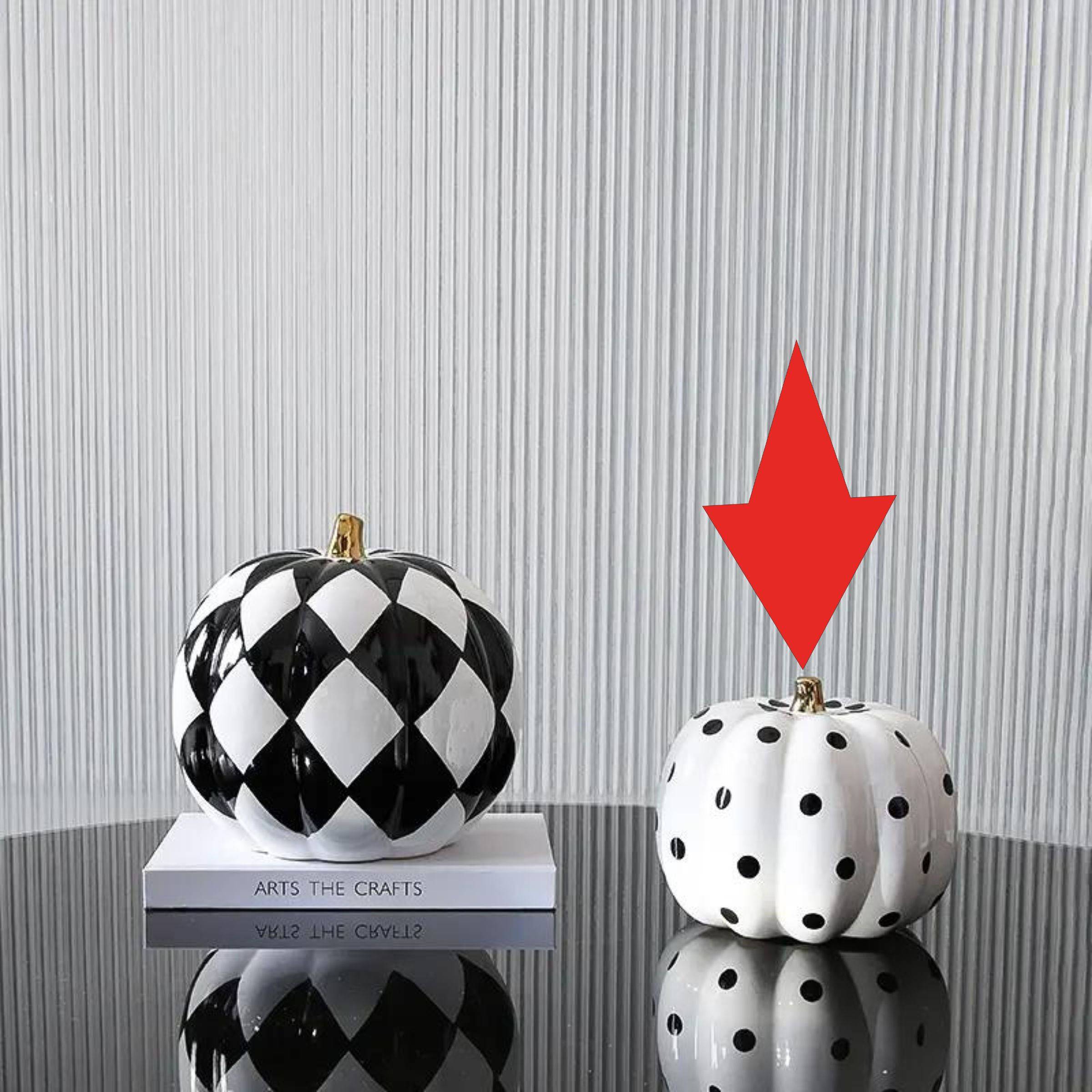 Grid Pumpkin Decoration-B Fa-D1988B -  Home Decor Figurines - ebarza Furniture UAE | Shop Modern Furniture in Abu Dhabi & Dubai - مفروشات ايبازرا في الامارات | تسوق اثاث عصري وديكورات مميزة في دبي وابوظبي