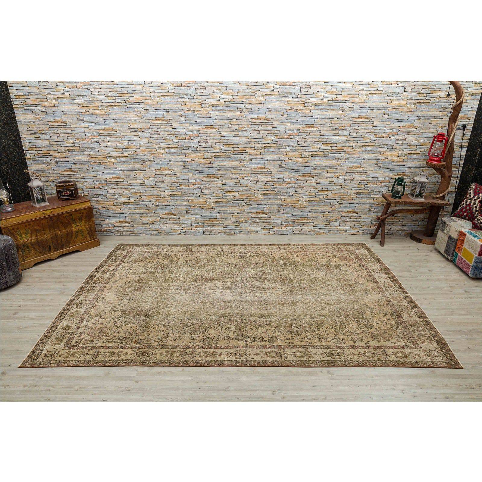 Hali 194X287  Cm Bursa Handmade Over Dyed Rug  2585 -  Rugs - ebarza Furniture UAE | Shop Modern Furniture in Abu Dhabi & Dubai - مفروشات ايبازرا في الامارات | تسوق اثاث عصري وديكورات مميزة في دبي وابوظبي