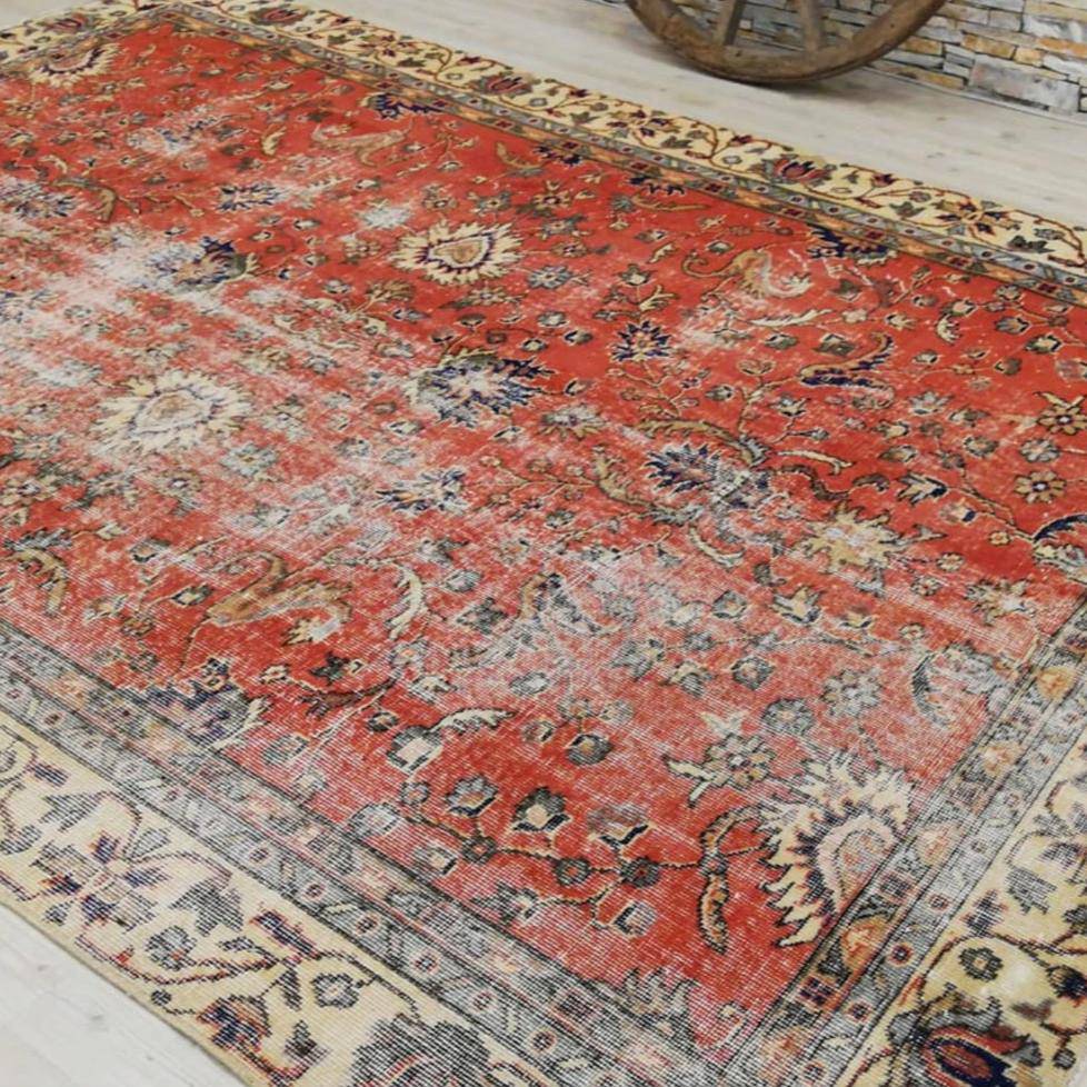 Hali 202X282  Cm Bursa Handmade Over Dyed Rug 3035 -  Rugs - ebarza Furniture UAE | Shop Modern Furniture in Abu Dhabi & Dubai - مفروشات ايبازرا في الامارات | تسوق اثاث عصري وديكورات مميزة في دبي وابوظبي