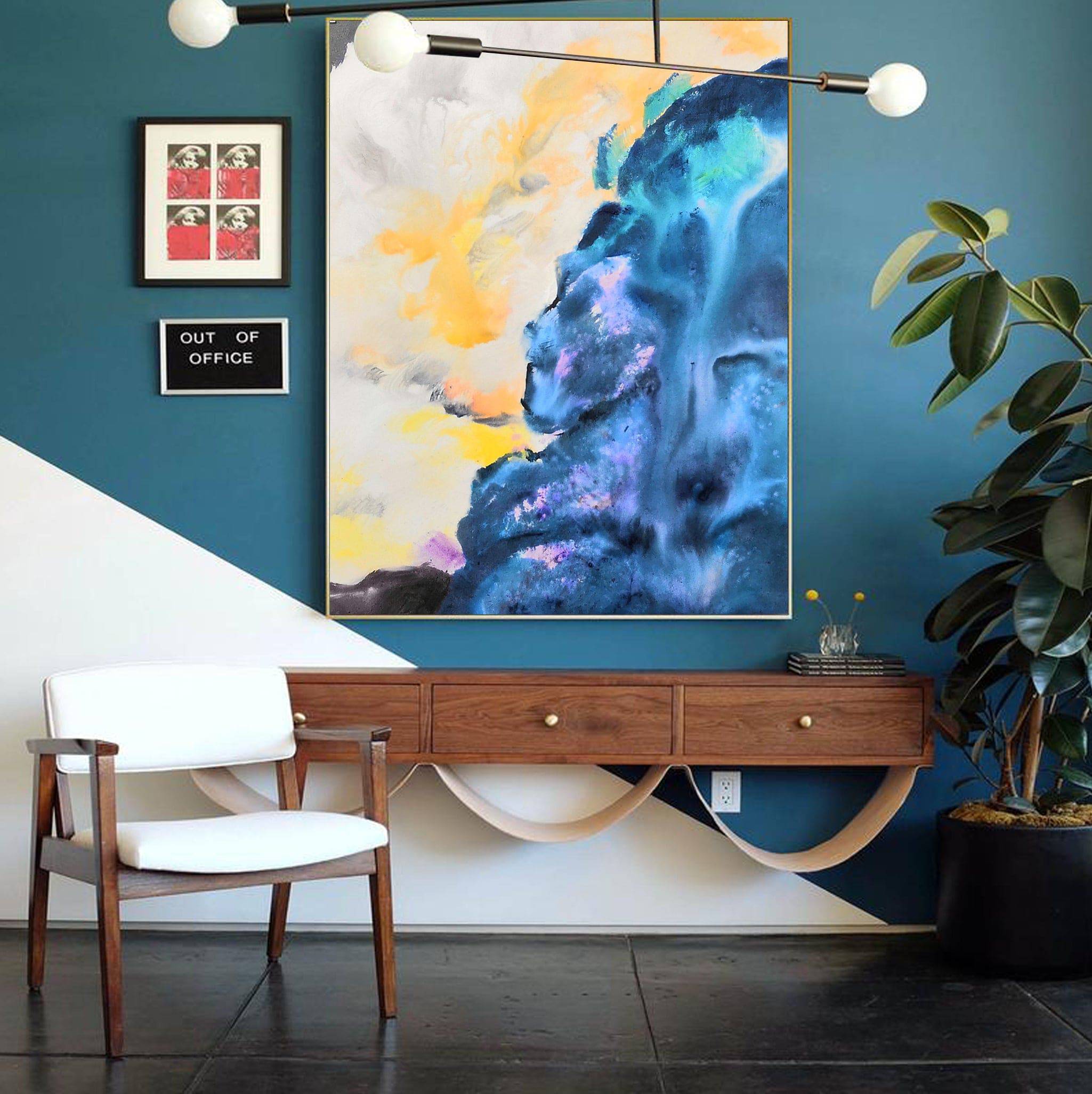 Hand Painted Art Painting With Frame 80X120 Cm Soap0075 -  Paintings - ebarza Furniture UAE | Shop Modern Furniture in Abu Dhabi & Dubai - مفروشات ايبازرا في الامارات | تسوق اثاث عصري وديكورات مميزة في دبي وابوظبي