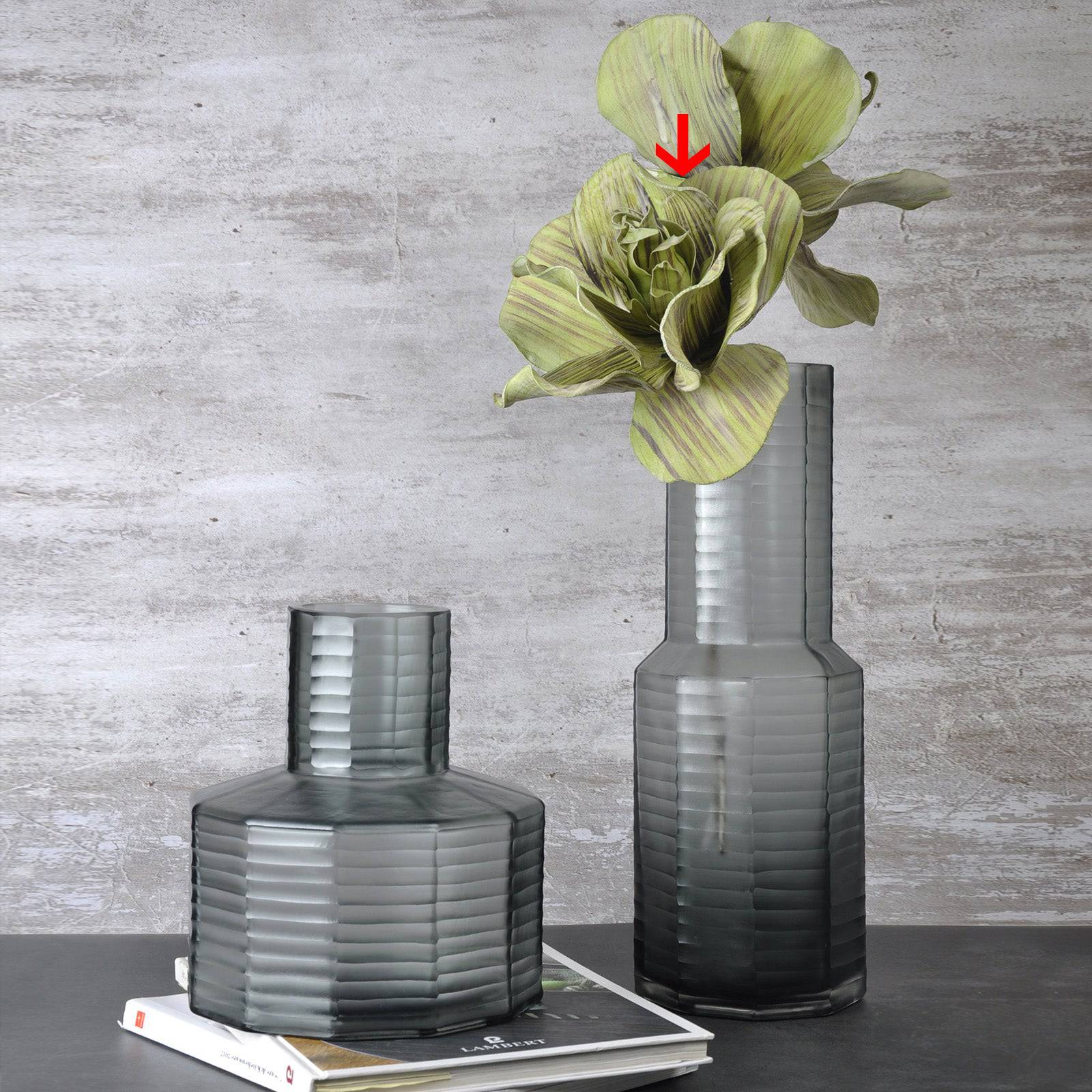 Handmade Balloton Glass  Vase 15192-420-Gray -  Vases - ebarza Furniture UAE | Shop Modern Furniture in Abu Dhabi & Dubai - مفروشات ايبازرا في الامارات | تسوق اثاث عصري وديكورات مميزة في دبي وابوظبي