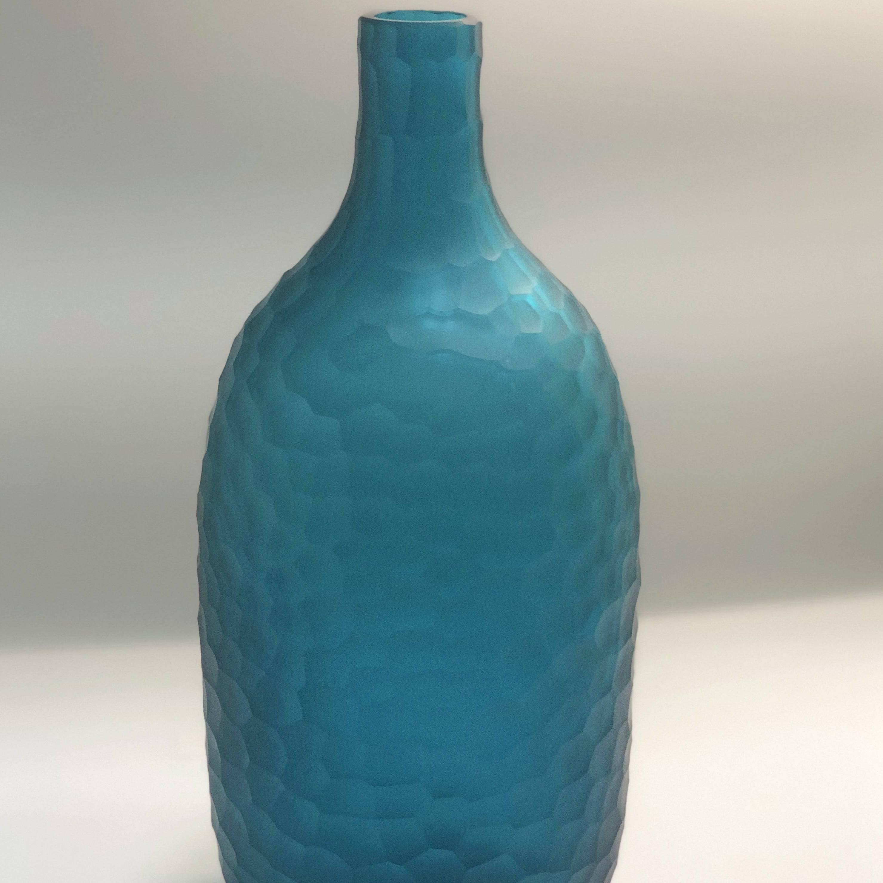 Handmade Balloton Glass  Vase A0192-360-Teal -  Vases | مزهرية زجاجية مصنوعة يدوياً - ebarza Furniture UAE | Shop Modern Furniture in Abu Dhabi & Dubai - مفروشات ايبازرا في الامارات | تسوق اثاث عصري وديكورات مميزة في دبي وابوظبي