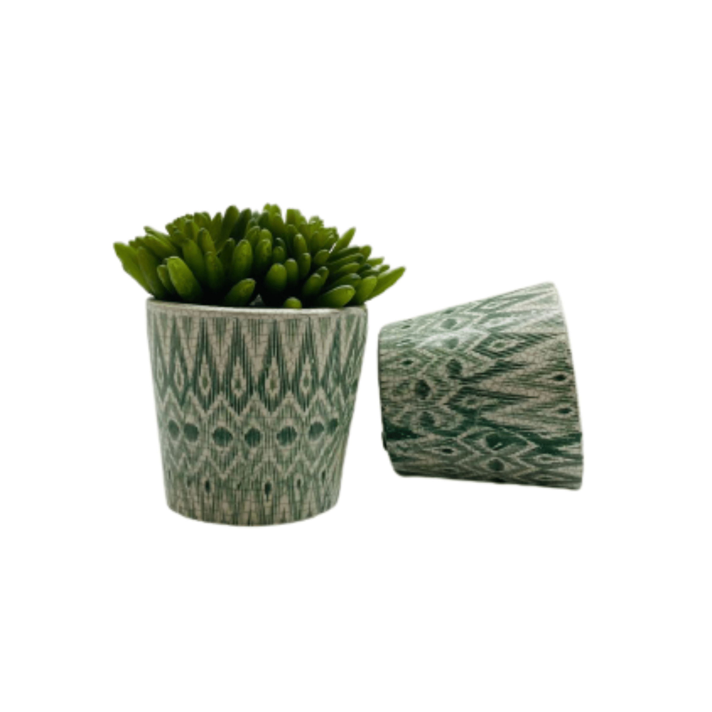 Handmade Ceramic Planter L025 -  Planter Boxes | وعاء للزراعه يدويه الصنع من السيراميك - ebarza Furniture UAE | Shop Modern Furniture in Abu Dhabi & Dubai - مفروشات ايبازرا في الامارات | تسوق اثاث عصري وديكورات مميزة في دبي وابوظبي