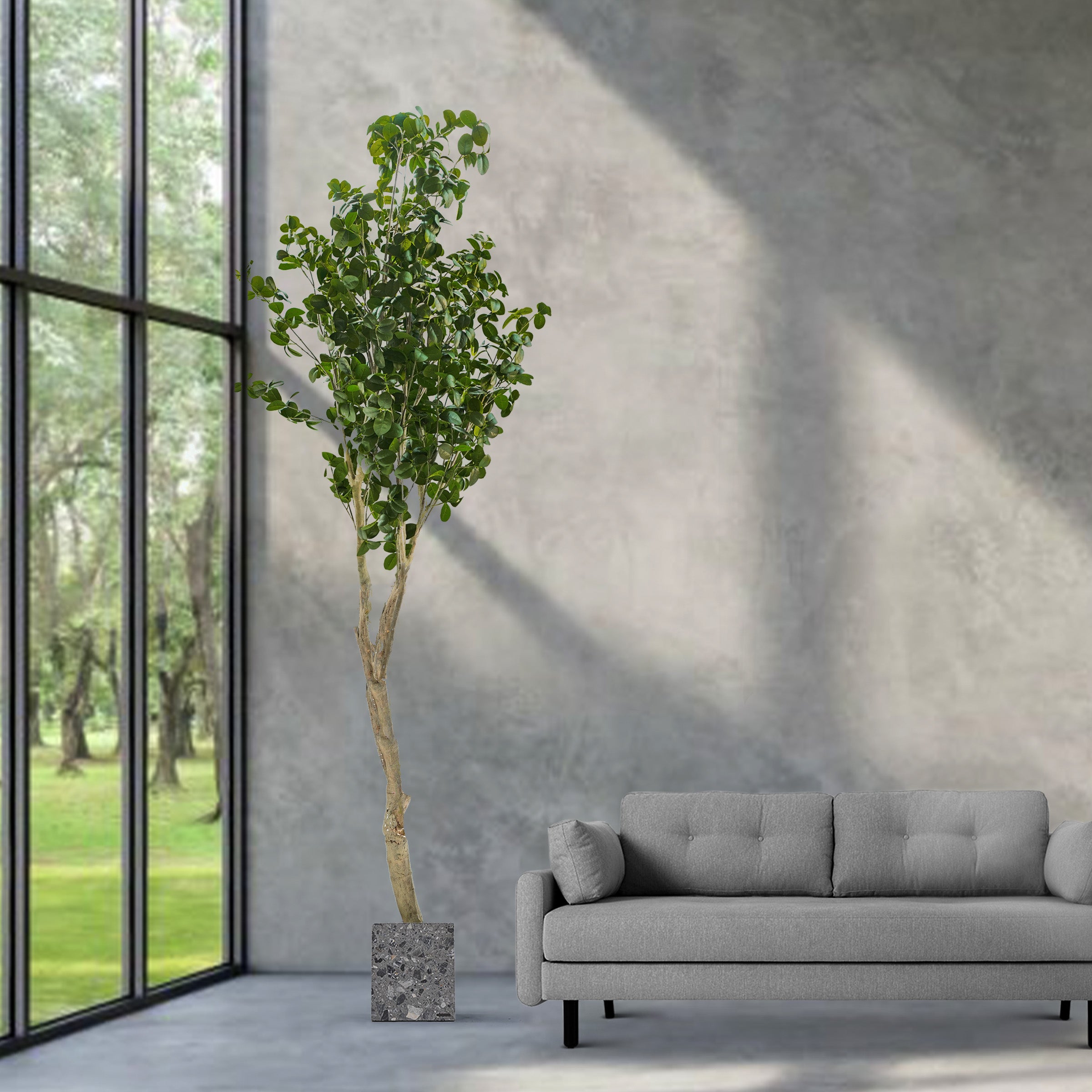 Handmade Decorative Artificial Camellia Tree With Plastic Pot N36520-S008 -  Plants - ebarza Furniture UAE | Shop Modern Furniture in Abu Dhabi & Dubai - مفروشات ايبازرا في الامارات | تسوق اثاث عصري وديكورات مميزة في دبي وابوظبي