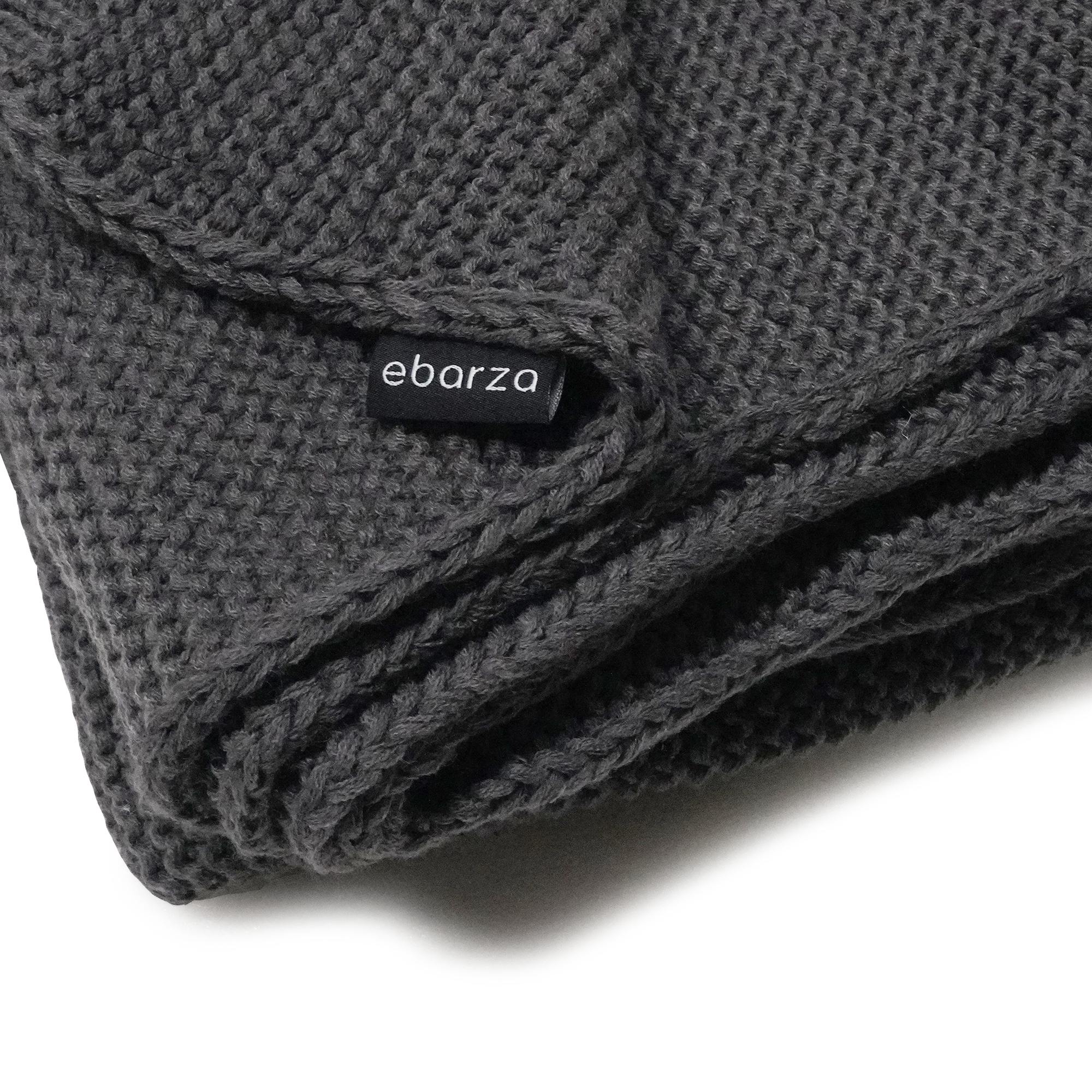 Handmade Grey Throw Blanket DT2305-GRY -  Blankets - ebarza Furniture UAE | Shop Modern Furniture in Abu Dhabi & Dubai - مفروشات ايبازرا في الامارات | تسوق اثاث عصري وديكورات مميزة في دبي وابوظبي