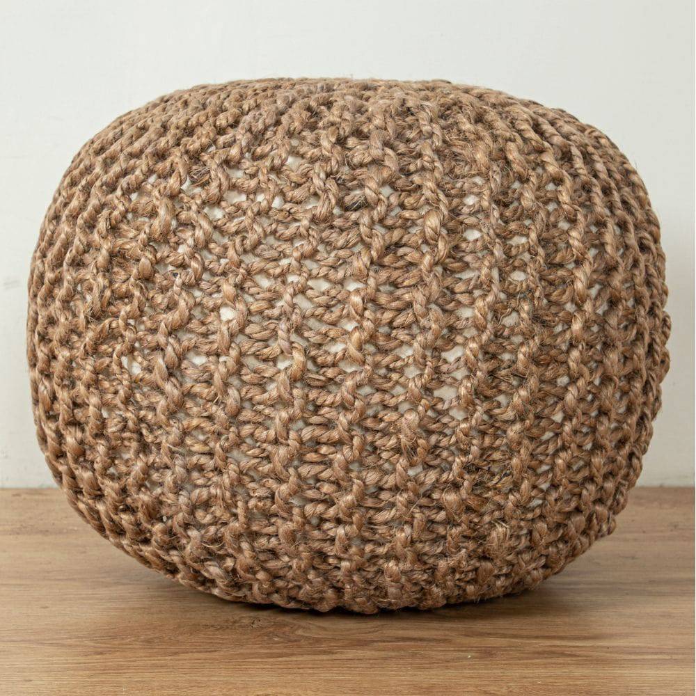 Handmade Jute Pouf Pouf Morocco Jute Dori -  Poufs | وسادة الجوت اليدوية بوف المغرب - ebarza Furniture UAE | Shop Modern Furniture in Abu Dhabi & Dubai - مفروشات ايبازرا في الامارات | تسوق اثاث عصري وديكورات مميزة في دبي وابوظبي