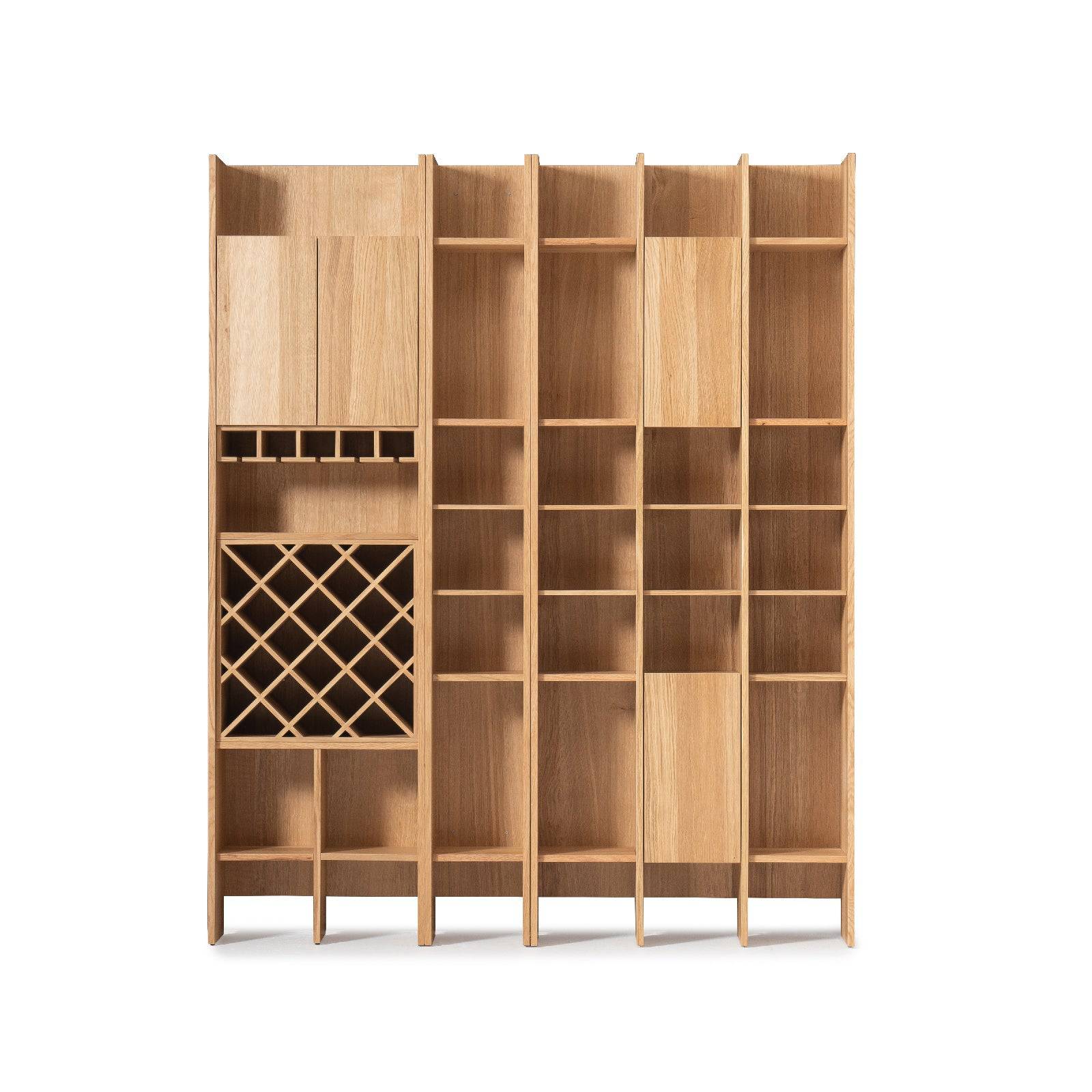 Hera Wall Unit Bookshelves Double Module Hera-Wall61 -  Bookcases | حراء وحدة الحائط رفوف وحدة مزدوجة - ebarza Furniture UAE | Shop Modern Furniture in Abu Dhabi & Dubai - مفروشات ايبازرا في الامارات | تسوق اثاث عصري وديكورات مميزة في دبي وابوظبي