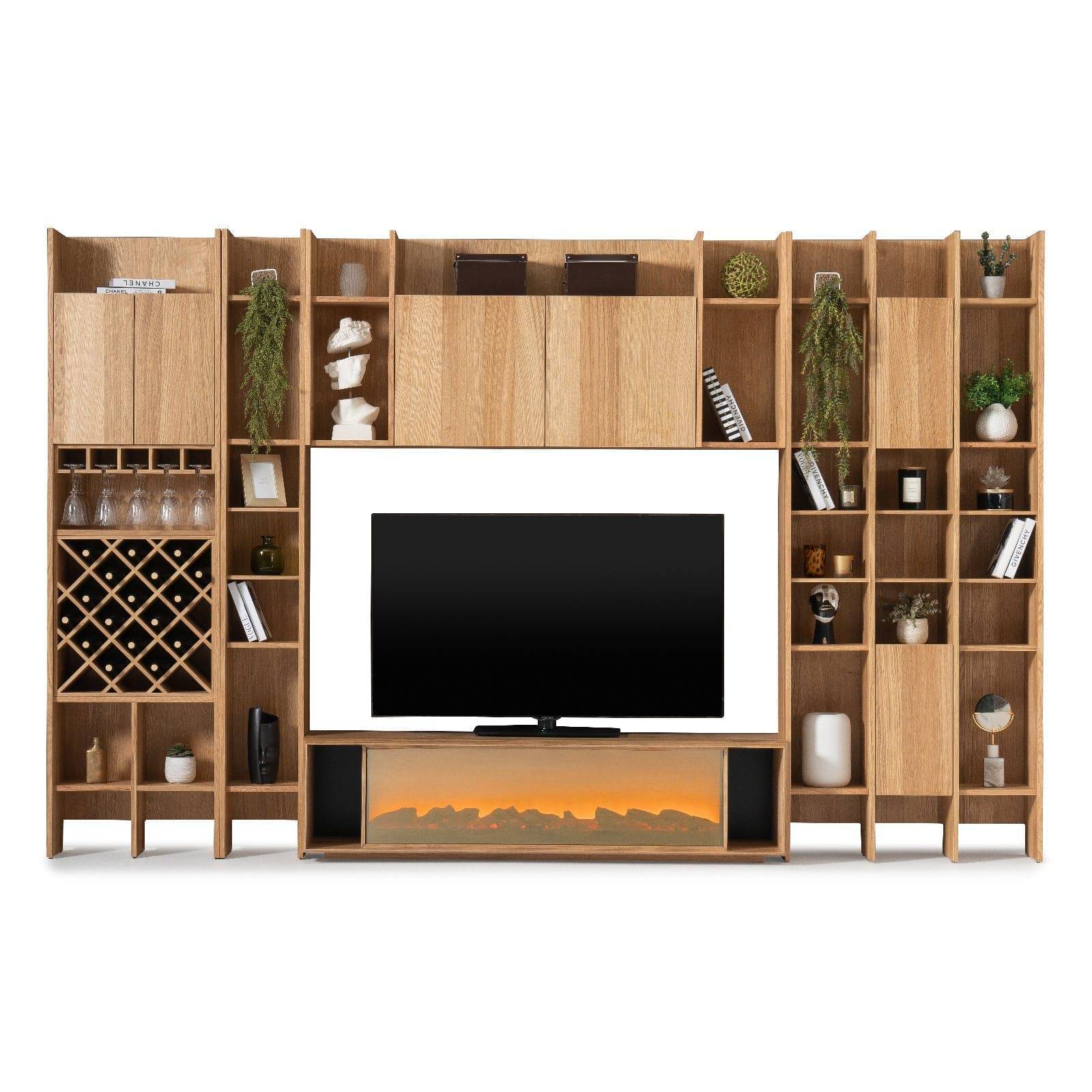 Hera Wall Unit Bookshelves Triple Module Hera-Wall90 -  Bookcases | حيرا وحدة الحائط أرفف الكتب وحدة ثلاثية - ebarza Furniture UAE | Shop Modern Furniture in Abu Dhabi & Dubai - مفروشات ايبازرا في الامارات | تسوق اثاث عصري وديكورات مميزة في دبي وابوظبي