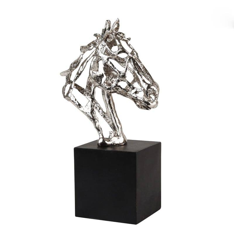 Horse Head Sculpture Art Fl-J2116A -  Home Decor Figurines - ebarza Furniture UAE | Shop Modern Furniture in Abu Dhabi & Dubai - مفروشات ايبازرا في الامارات | تسوق اثاث عصري وديكورات مميزة في دبي وابوظبي