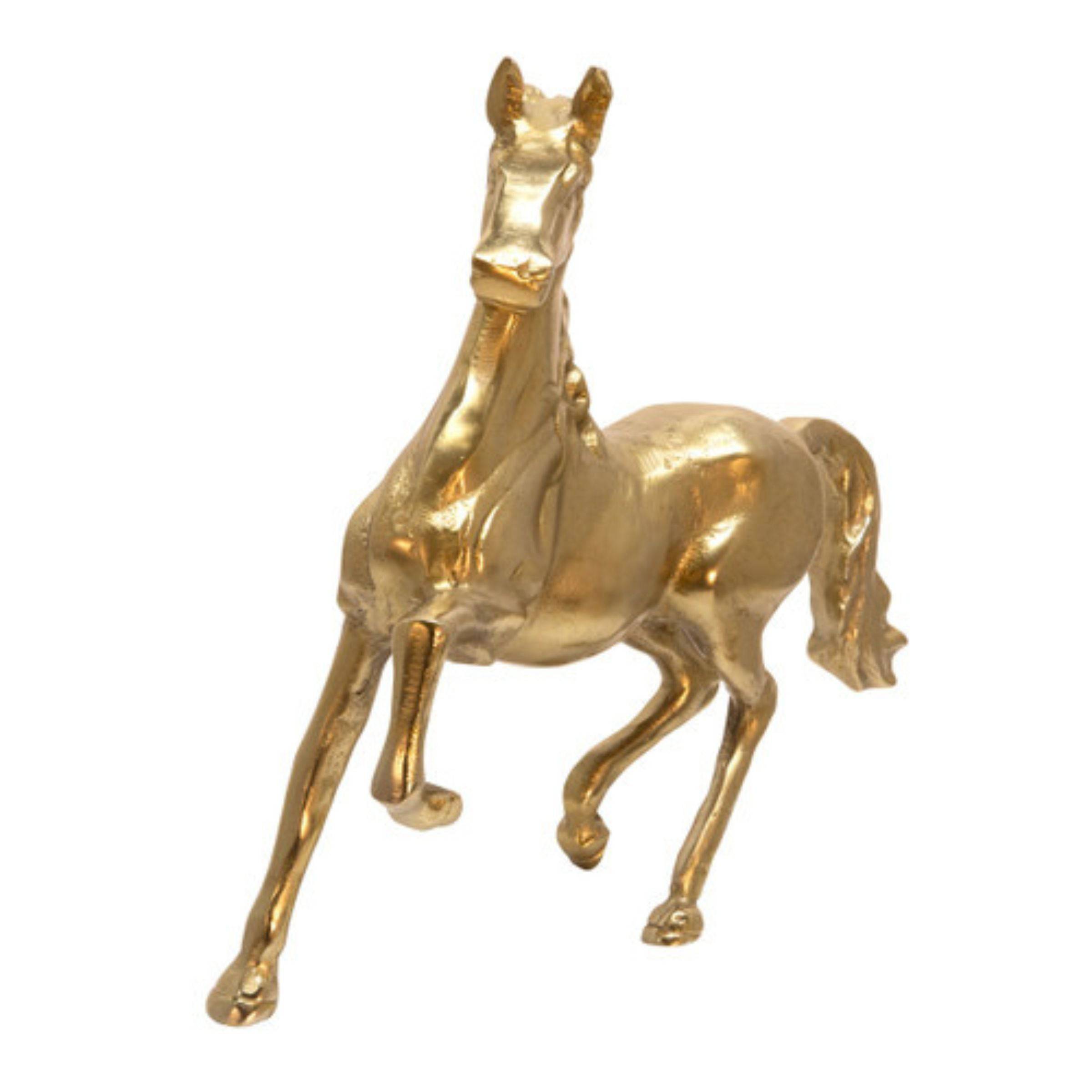 Horse Sculpture 40.64 Cm - Gold 15514-02 -  Home Decor Figurines | تمثال حصان 40.64 سم - ذهبي - ebarza Furniture UAE | Shop Modern Furniture in Abu Dhabi & Dubai - مفروشات ايبازرا في الامارات | تسوق اثاث عصري وديكورات مميزة في دبي وابوظبي